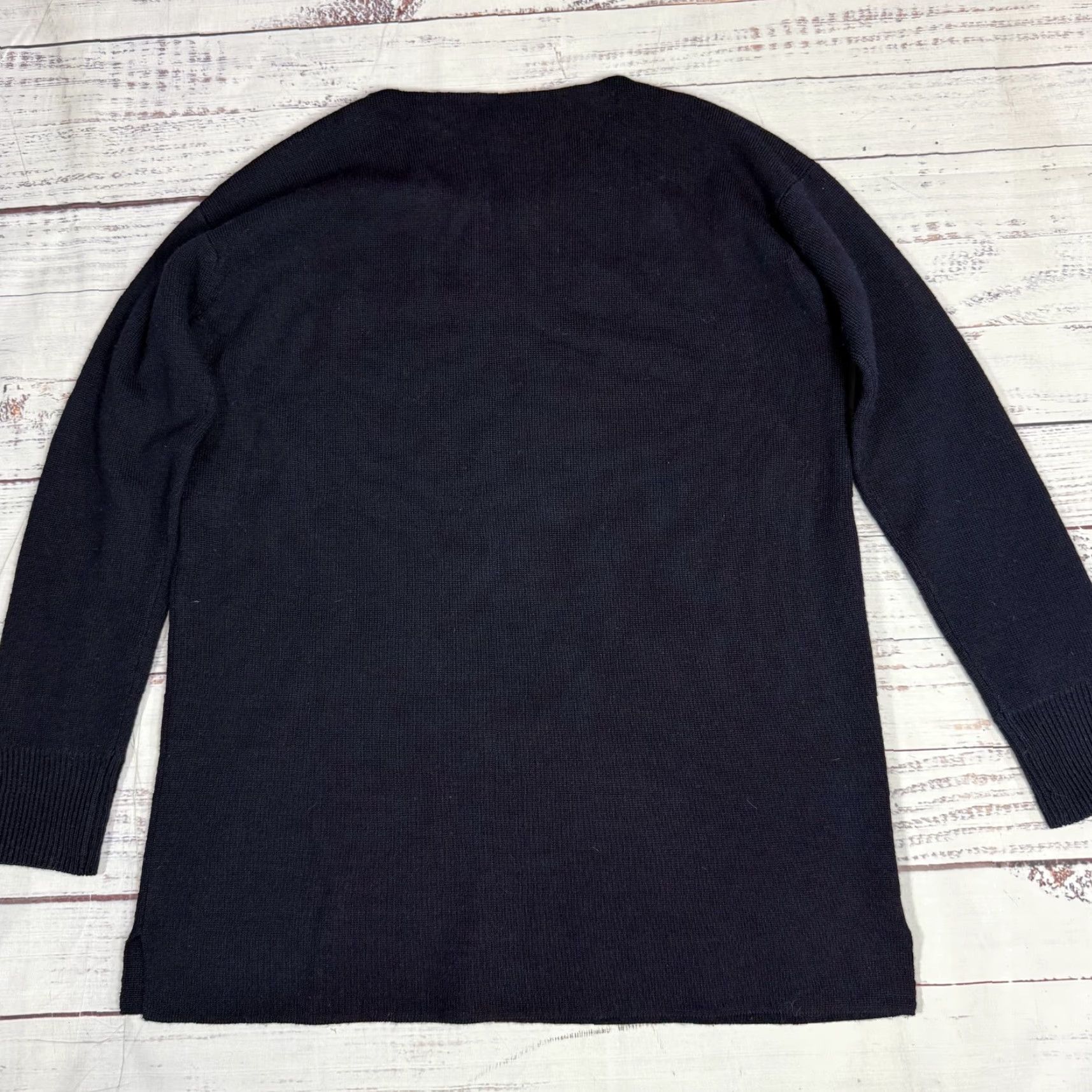 J.Crew VINTAGE Women's J. Crew Blue Knit Sweater Pullover 100% Merino Wool XS Womens Pullover Knit Wool Blue XS Merino J.Crew Shirt Sweater Size XS / US 0-2 / IT 36-38 - 4 Thumbnail