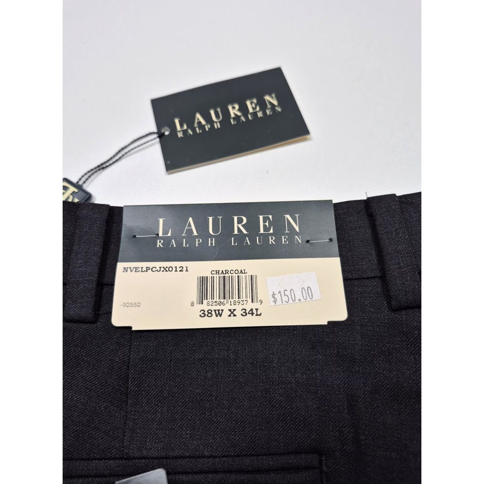 Ralph Lauren VTG Lauren Ralph Lauren Suit Pants Mens 38x34 Gray Wool Flat Front Dress Pants Size 38R - 5 Thumbnail