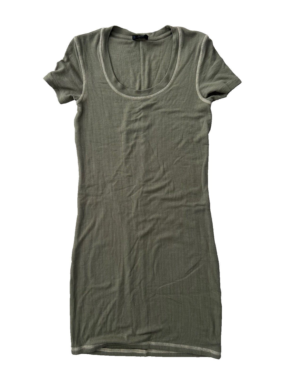 ATM ATM Anthony Thomas Melillo Rib Knit Mini Dress Army ( S ) Size S / US 4 / IT 40 - 3 Thumbnail
