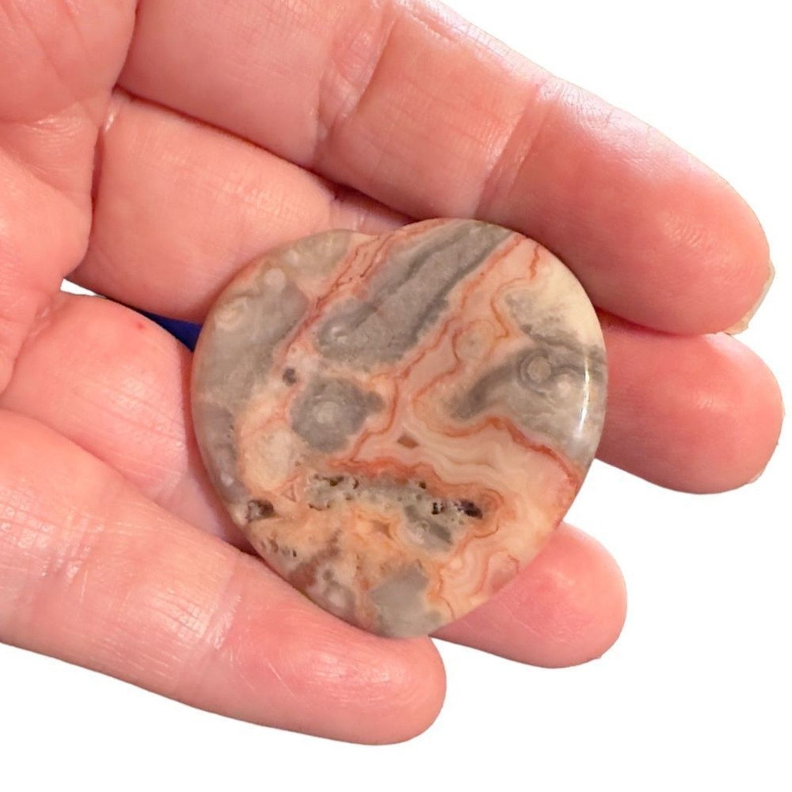 The Unbranded Brand 1pc Hand Carved Natural Gemstone Mini Heart Pocket Stone Size ONE SIZE - 6 Thumbnail