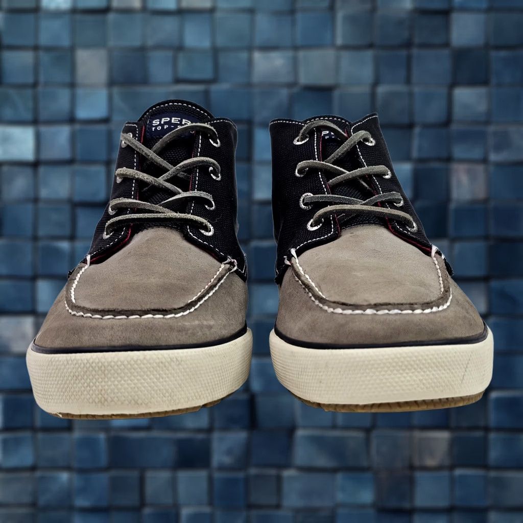 Sperry Sperry Flood Bahama Gray Leather Chukka Ankle Sneaker Men 11M Mid Top STS10125, Casual Sneaker, Leather Upper, Gray, Mid Top, 11M Mens Size US L / EU 52-54 / 3 - 1 Thumbnail