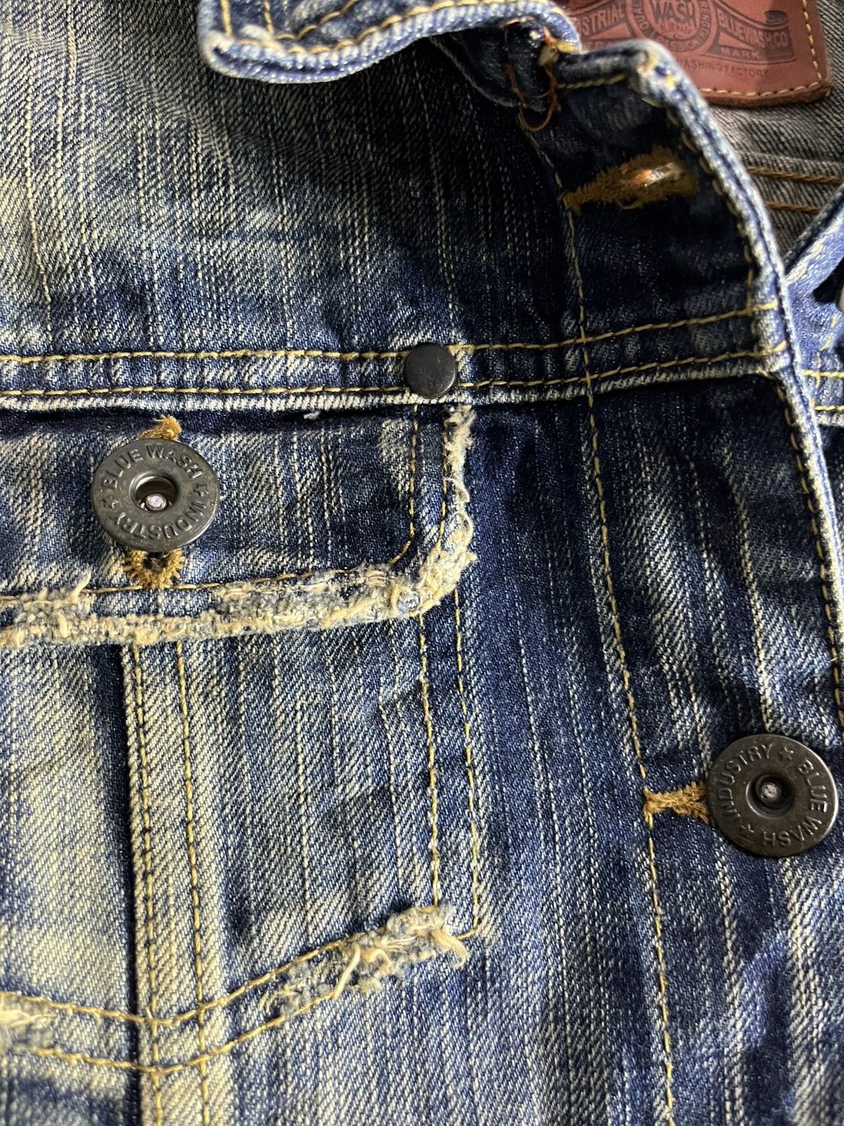 Blue Blue Japan Blue wash Blue blue distressed mud wash denim jacket Size US S / EU 44-46 / 1 - 4 Thumbnail