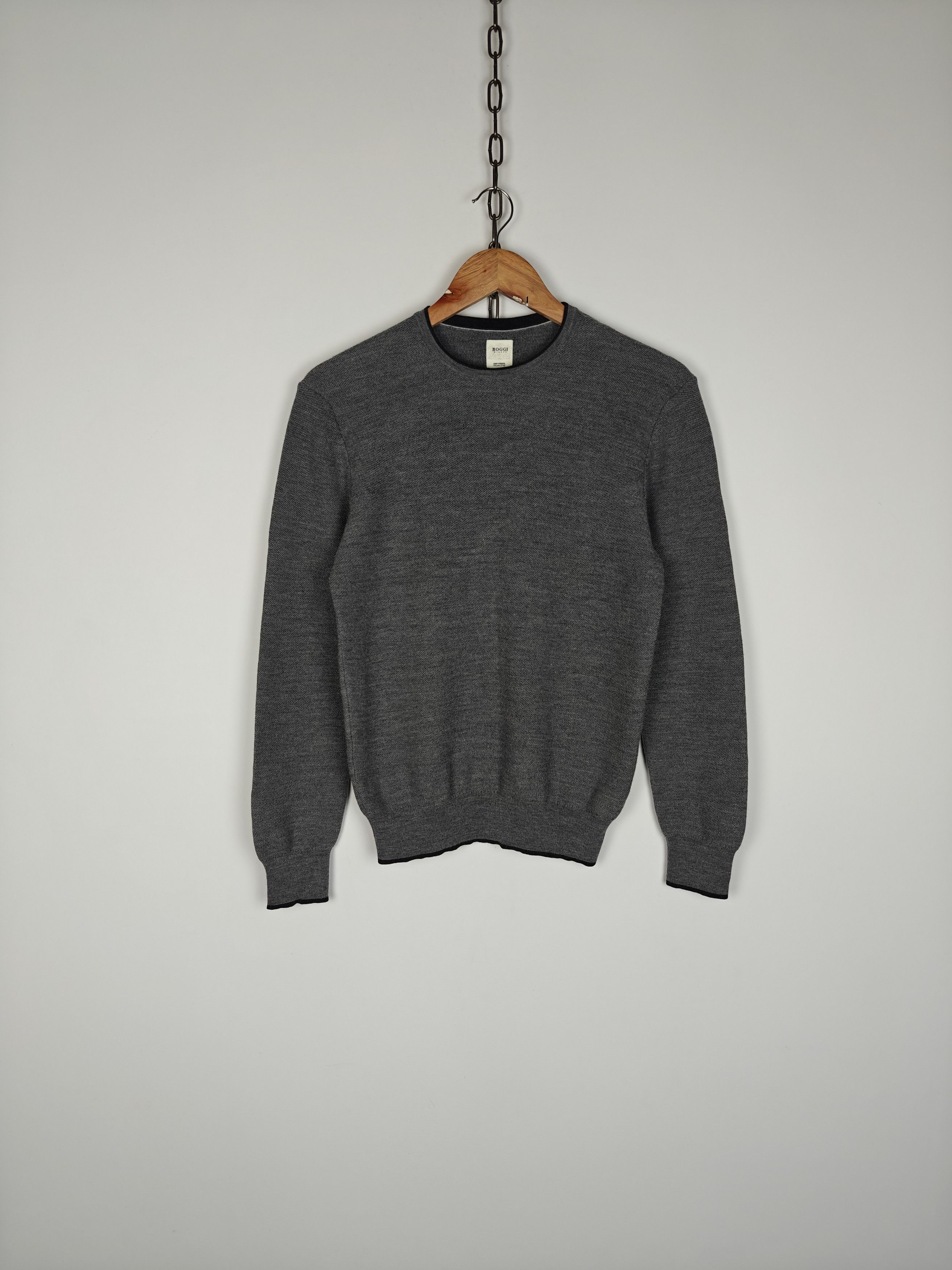 Boggi Boggi Milano Wool Sweater Crewneck Pullover Gray size M Size US M / EU 48-50 / 2 - 1 Thumbnail