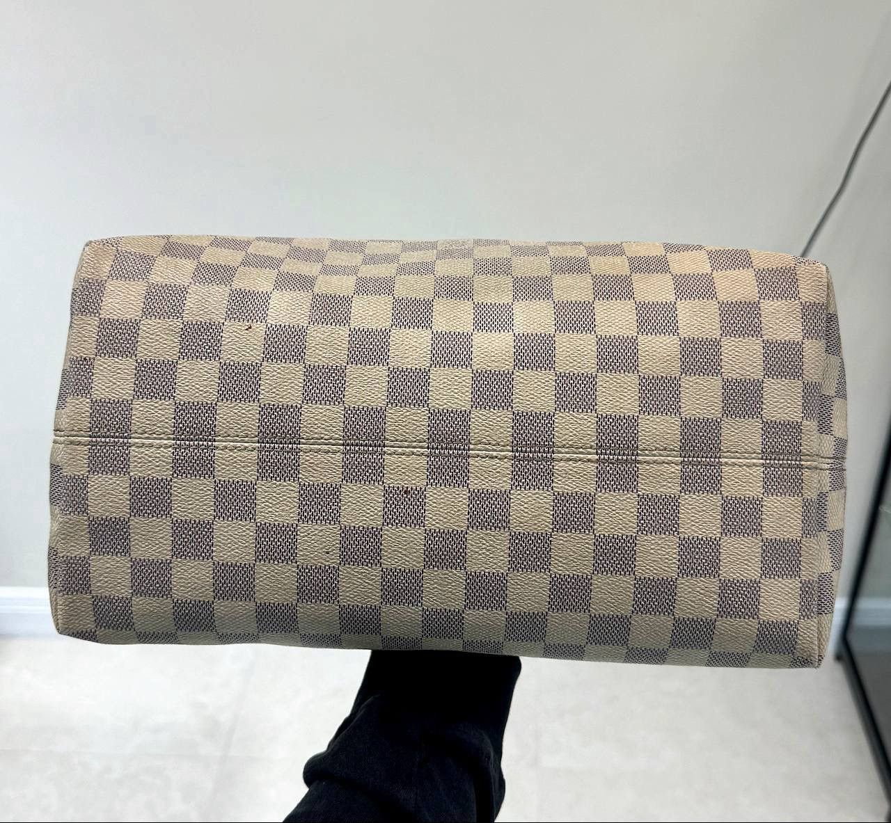 Louis Vuitton AUTH LOUIS VUITTON Iena MM Damier Azu Tote Bag Box Dust Azur Size ONE SIZE - 6 Thumbnail