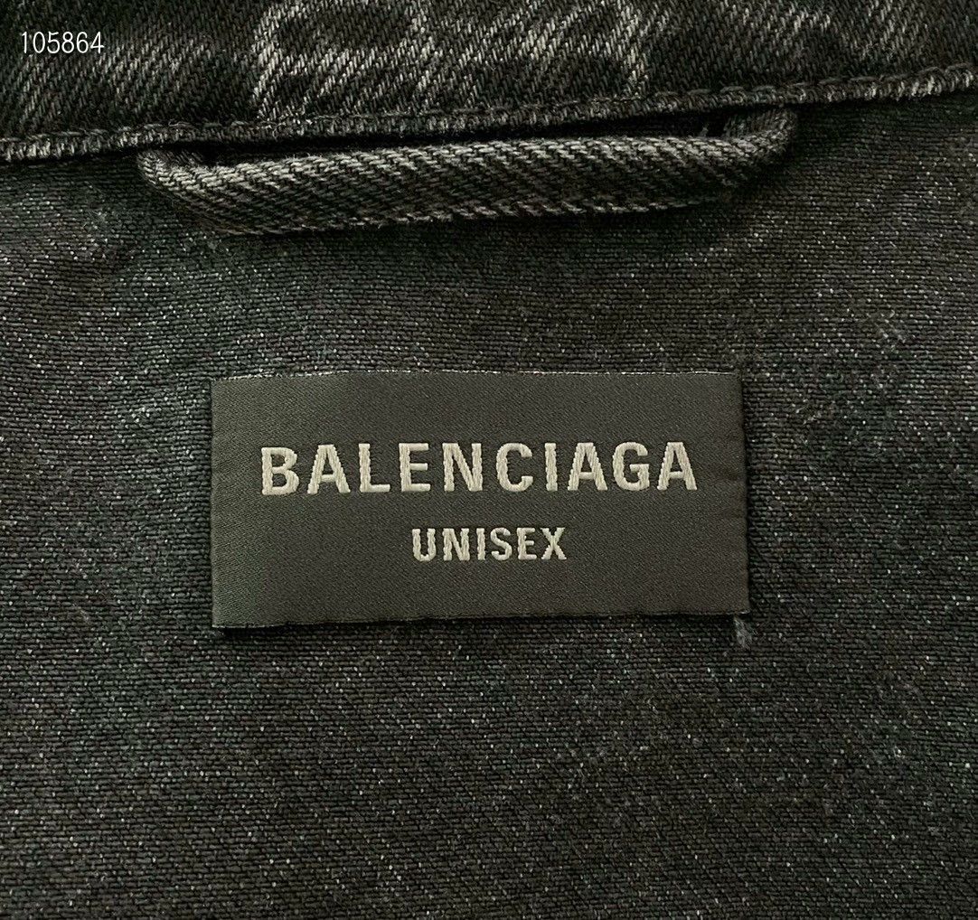 Balenciaga Balenciaga Black Full Printed Double B Denim Jacket 2501-Ne Size US L / EU 52-54 / 3 - 4 Thumbnail