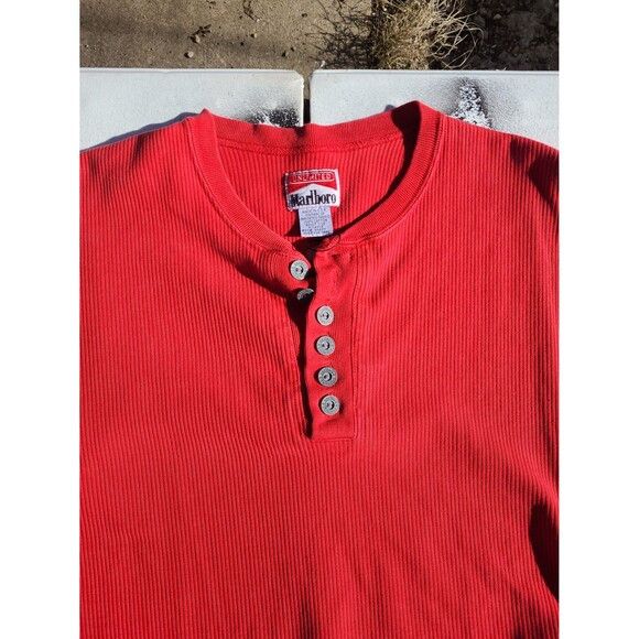 Marlboro Vtg Marlboro Thermal Layered Henley shirt made in USA Size US L / EU 52-54 / 3 - 2 Thumbnail
