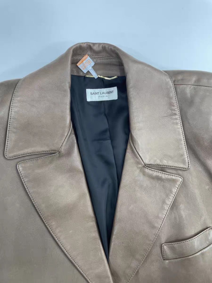 Yves Saint Laurent YSL Vintage Brown Lambskin Leather Jacket. Size S / US 4 / IT 40 - 7 Thumbnail