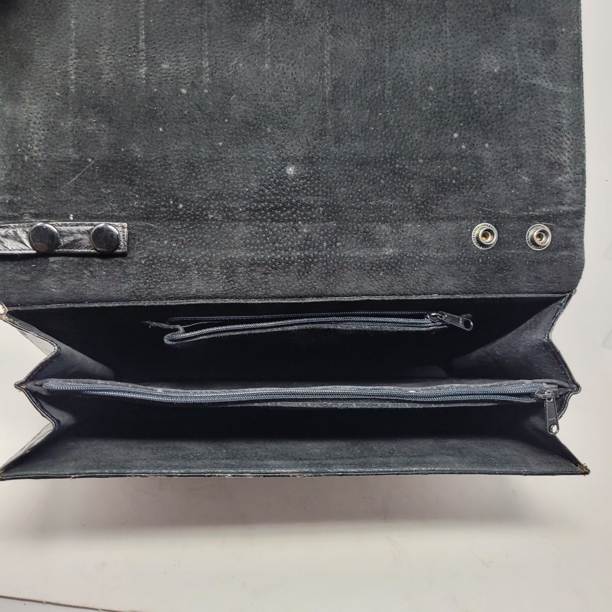 Vintage Vintage Womens Genuine Eel Skin Convertible Clutch Black Kor Size ONE SIZE - 17 Thumbnail