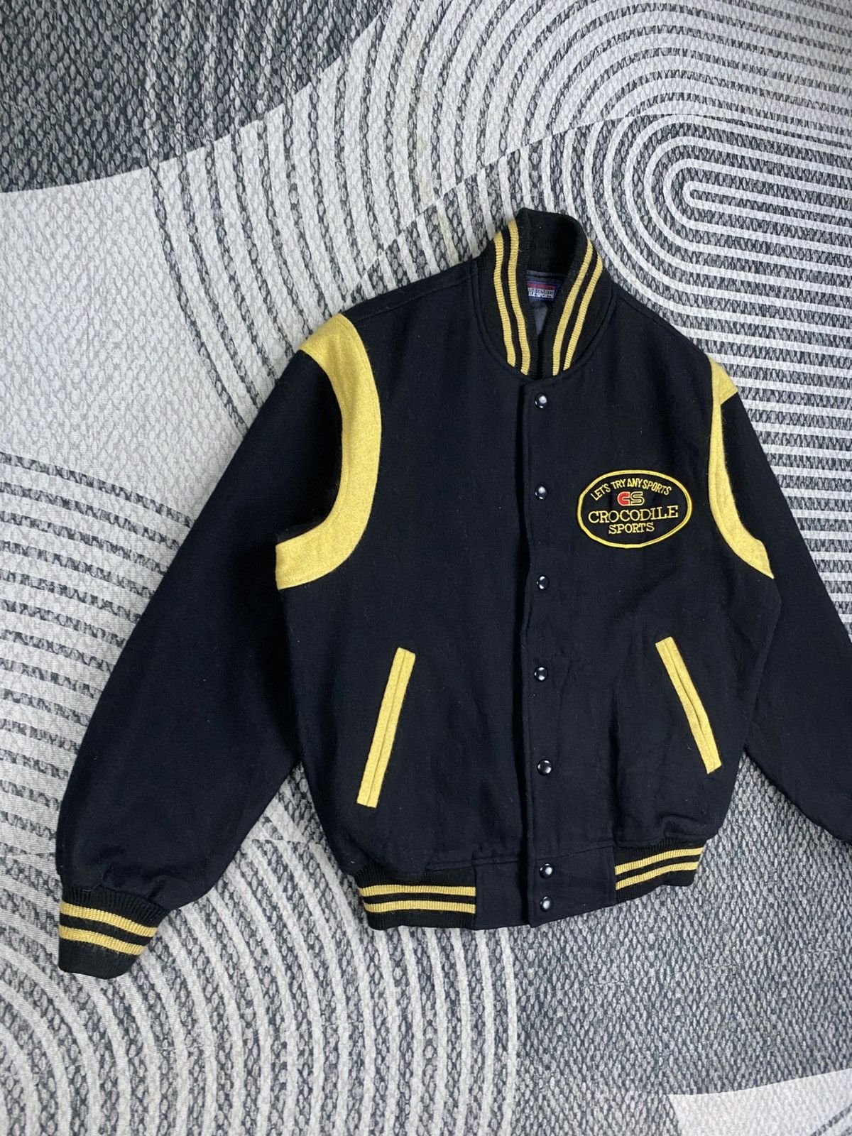 Vintage 🔥80s Vintage Crocodile Sports Varsity Wool Jacket Size US M / EU 48-50 / 2 - 3 Thumbnail