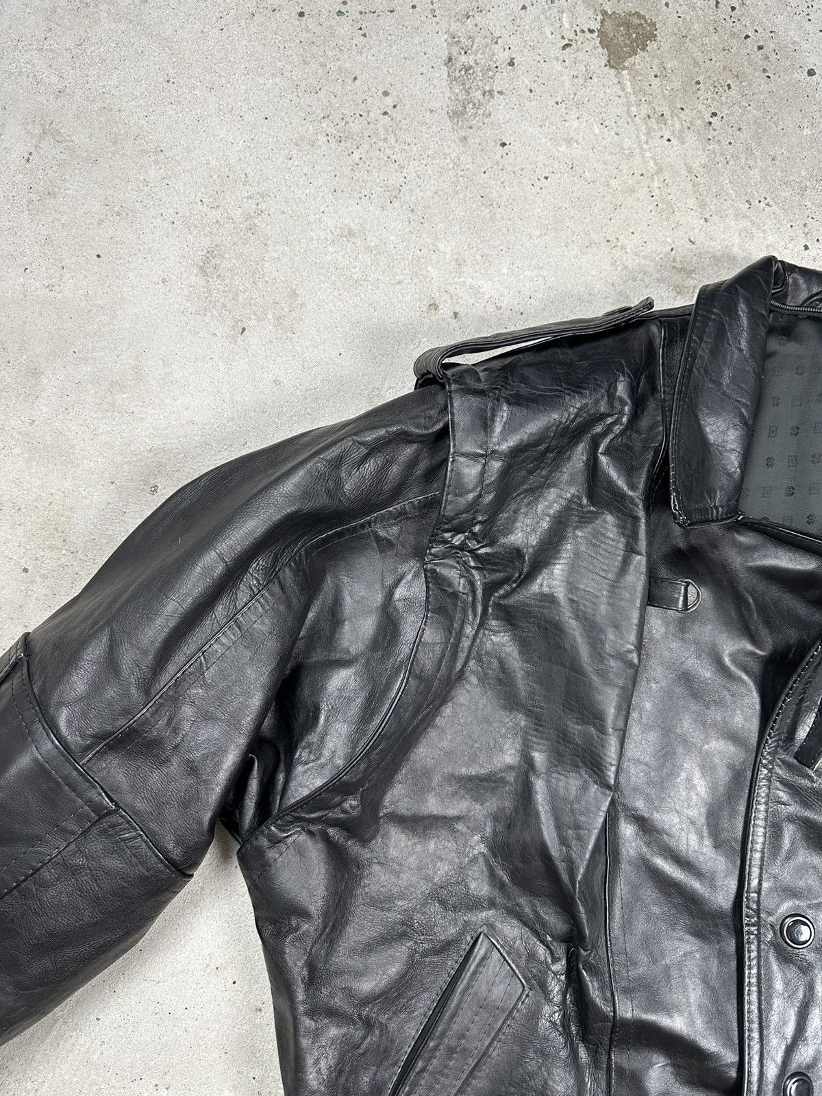 Vintage Vintage 90s Black Leather Utility Ramones Moto Bomber Jacket Size US XXL / EU 58 / 5 - 6 Thumbnail