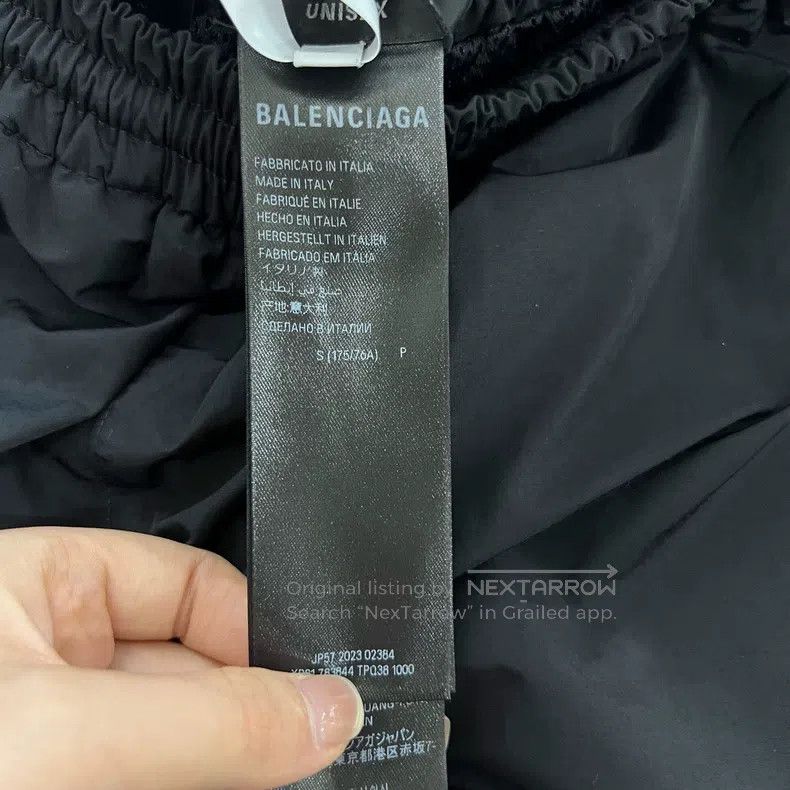 Balenciaga Balenciaga size S Black Lettering Printed Elastic Waist Tr Size US 27 - 4 Thumbnail