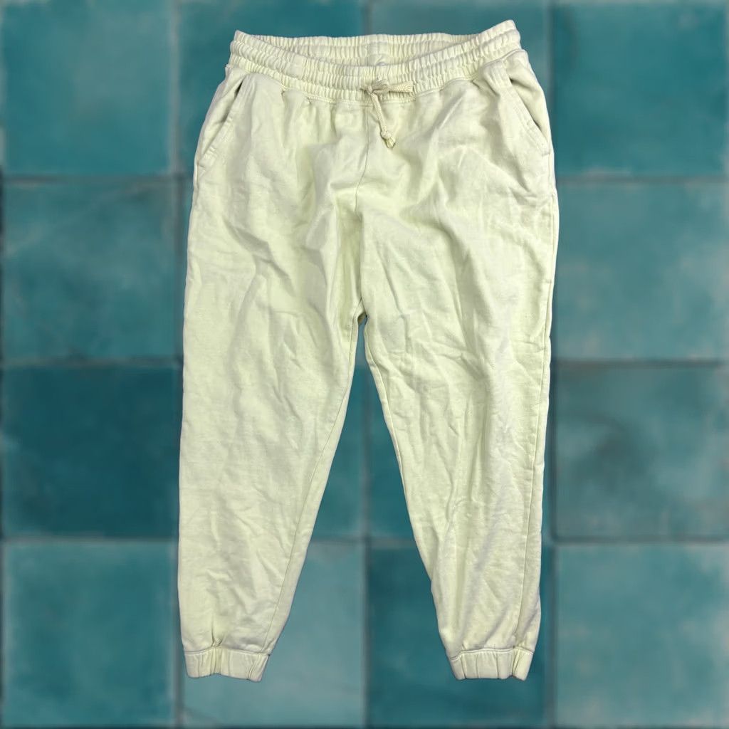 The North Face VINTAGE The North Face Sweatpants Womens XL Yellow French Terry Jogger Pants Cotton Size 40" / US 18 - 1 Thumbnail