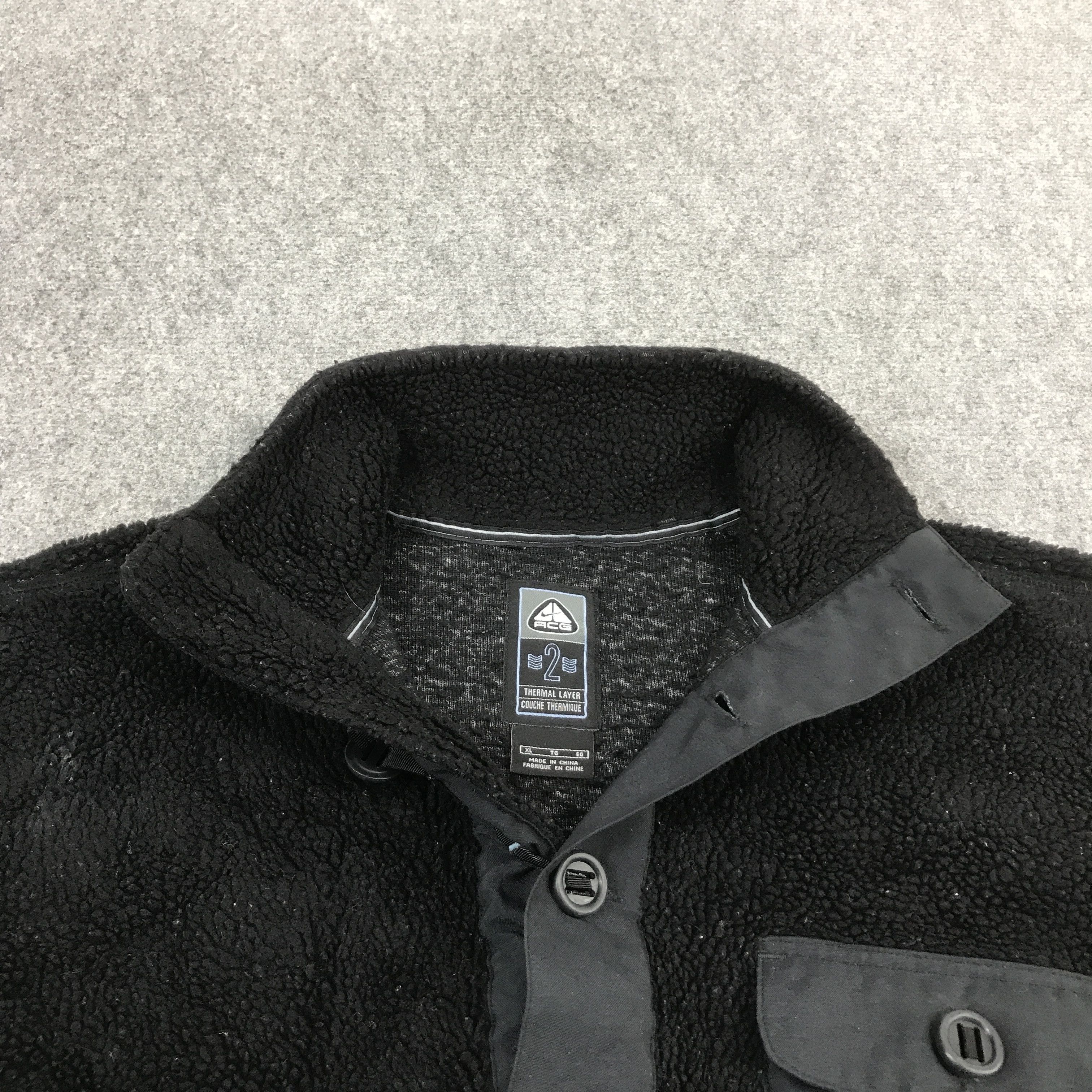 Nike × Nike ACG 2000s NIKE ACG SHERPA FLEECE HALF BUTTON JACKET Size US XL / EU 56 / 4 - 7 Thumbnail