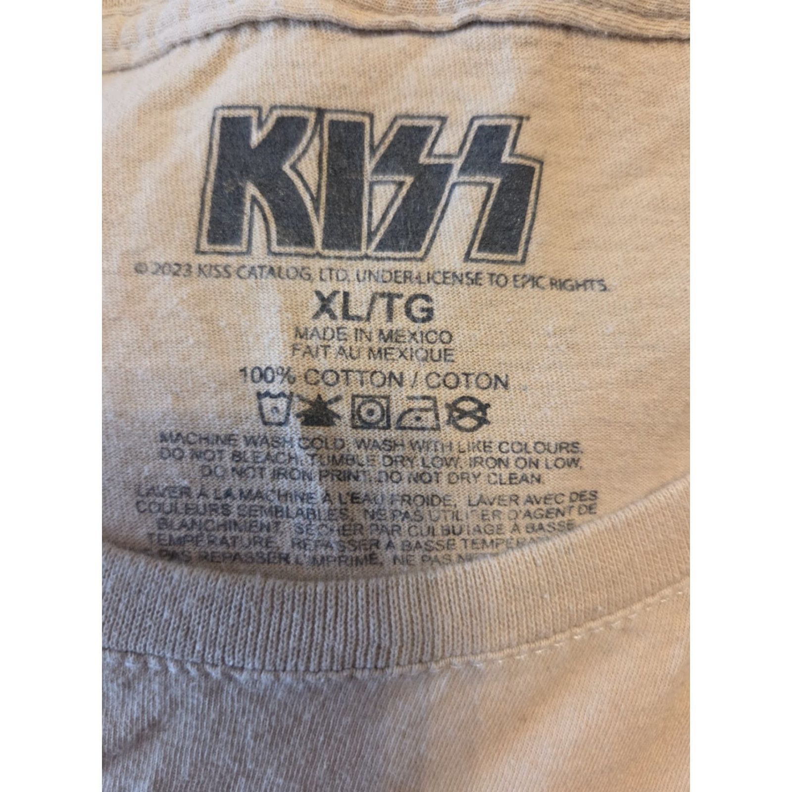 Simons KISS Destroys Anaheim Graphic Tour Beige T Shirt Mens XL Size Size US XL / EU 56 / 4 - 2 Thumbnail