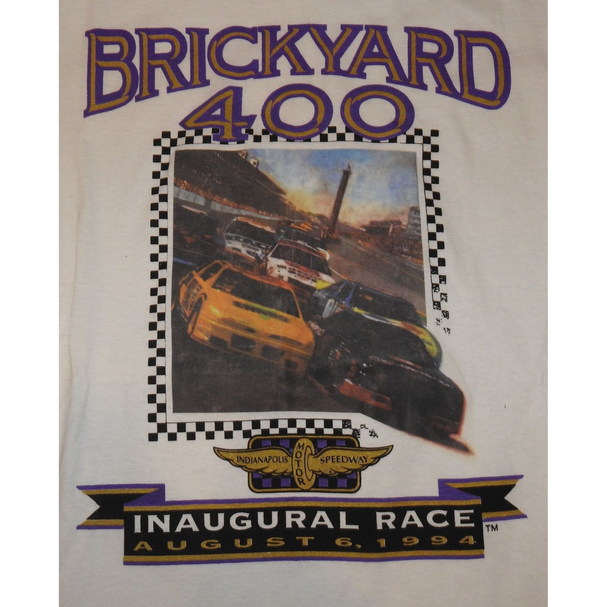 NASCAR Vintage NASCAR Brickyard 400 Inaugural Race August 6, 1994 T Size US XL / EU 56 / 4 - 2 Thumbnail