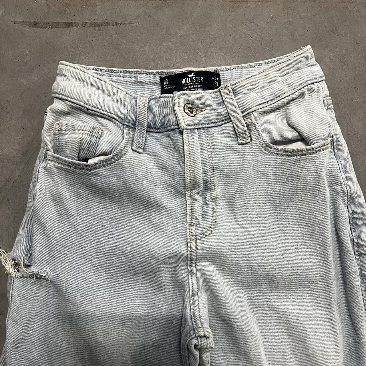 Vintage Crazy Vintage Y2K/2000s Super baggy High Rise Light Wash Denim Jeans ! Size 24" / US 00 / IT 34 - 2 Thumbnail