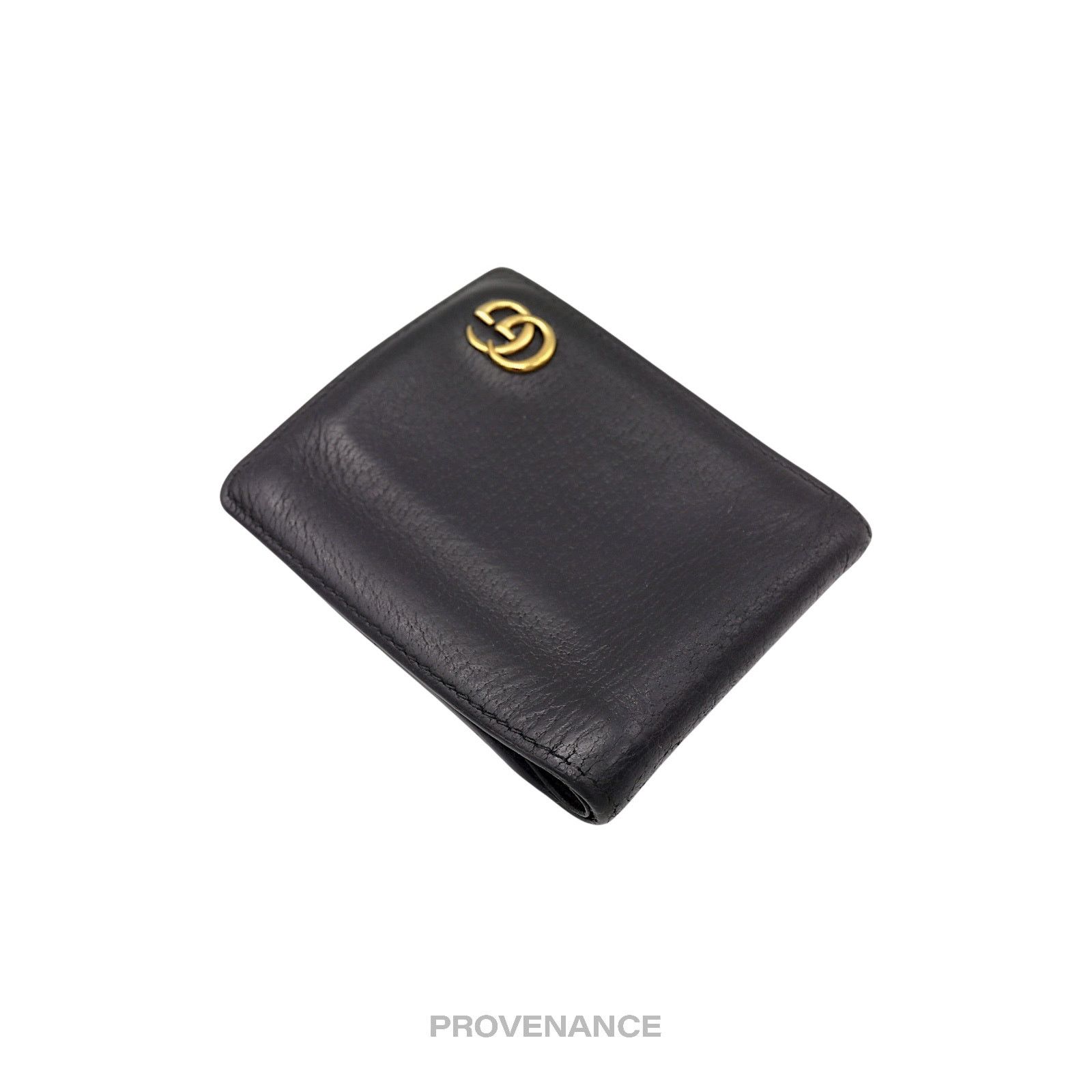 Gucci 🔴 Gucci GG Marmont Snap Bifold Wallet - Black Leather Size ONE SIZE - 3 Thumbnail