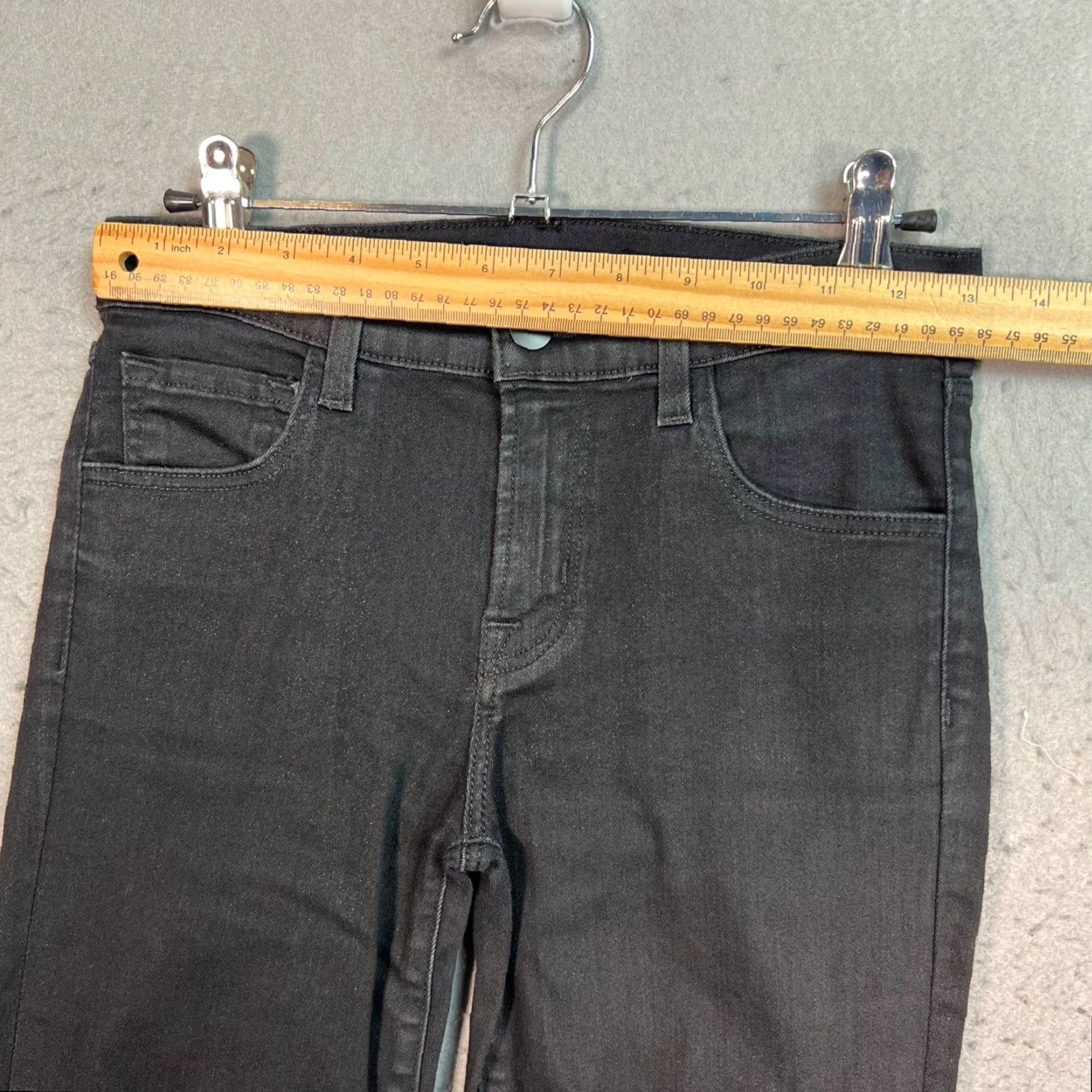 J Brand J Brand Womens Size 25 Selena Mid-Rise Cropped Black Jeans Cotton Blend Jeans Size 42" / US 20 - 7 Thumbnail