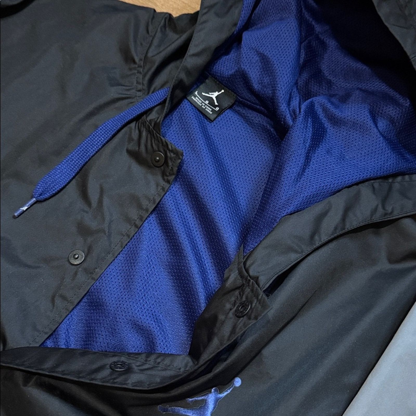 Nike Y2K Jordan Button Up Hoodie Windbreaker Jacket Size US L / EU 52-54 / 3 - 8 Thumbnail