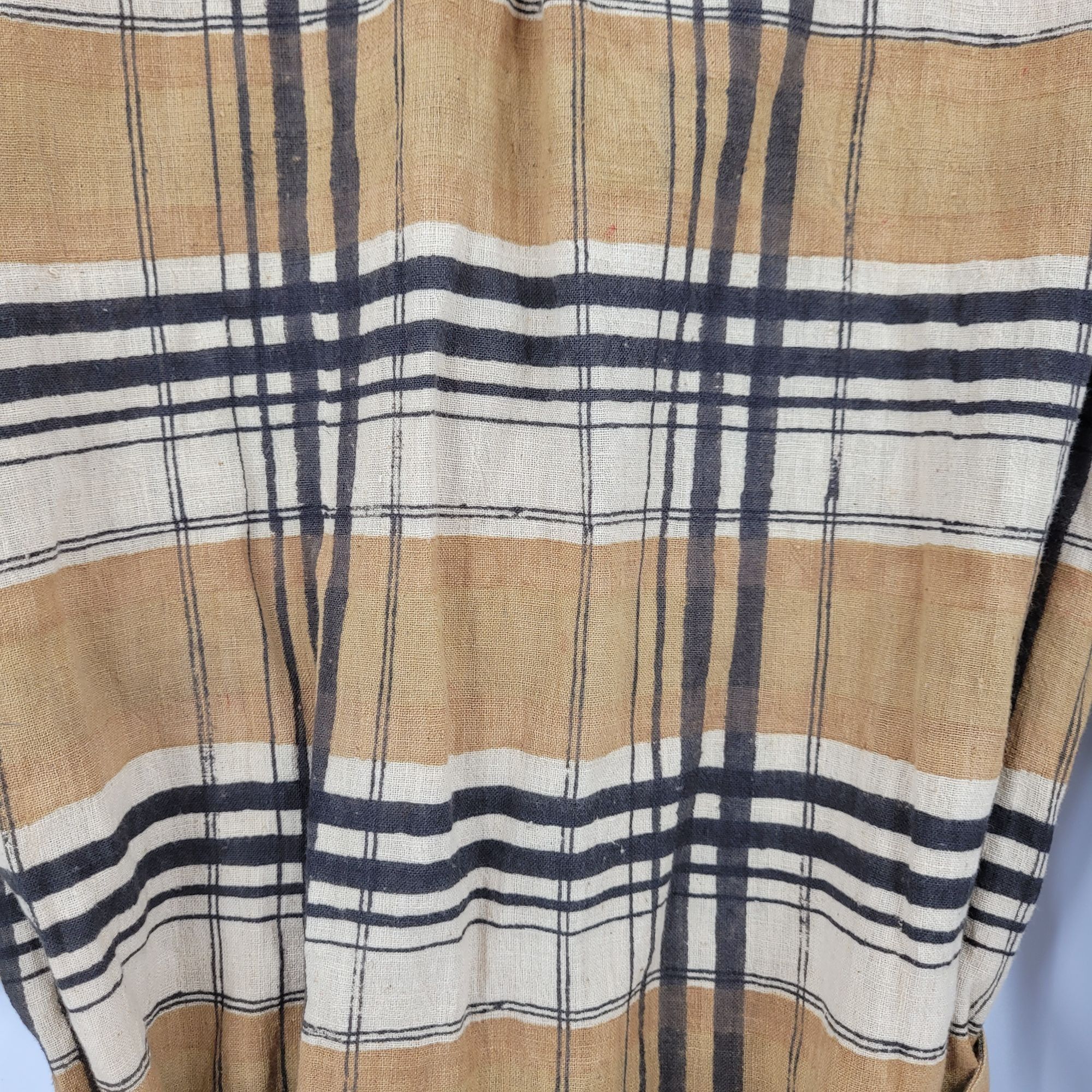 Designer Eleven Eleven Checkered Plaid Mustard Belted Midi Dress Sz M Size M / US 6-8 / IT 42-44 - 4 Thumbnail