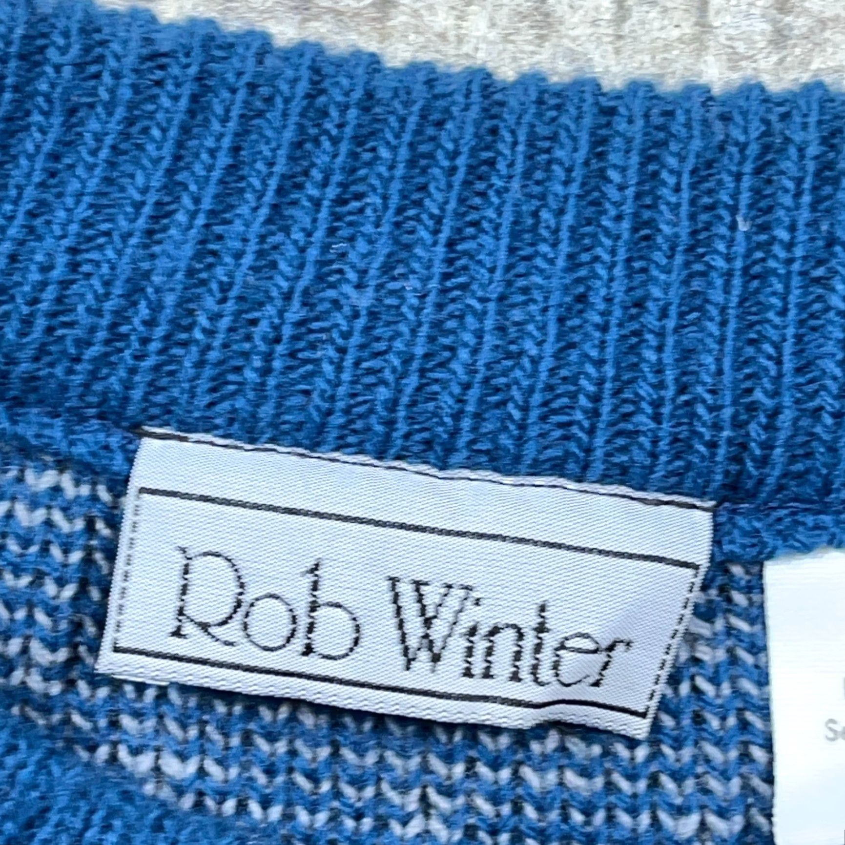 Vintage VINTAGE Grandpa Sweater Men Medium Blue Geometric Nordic Birdseye 90s Knit Cosby Size US M / EU 48-50 / 2 - 4 Thumbnail
