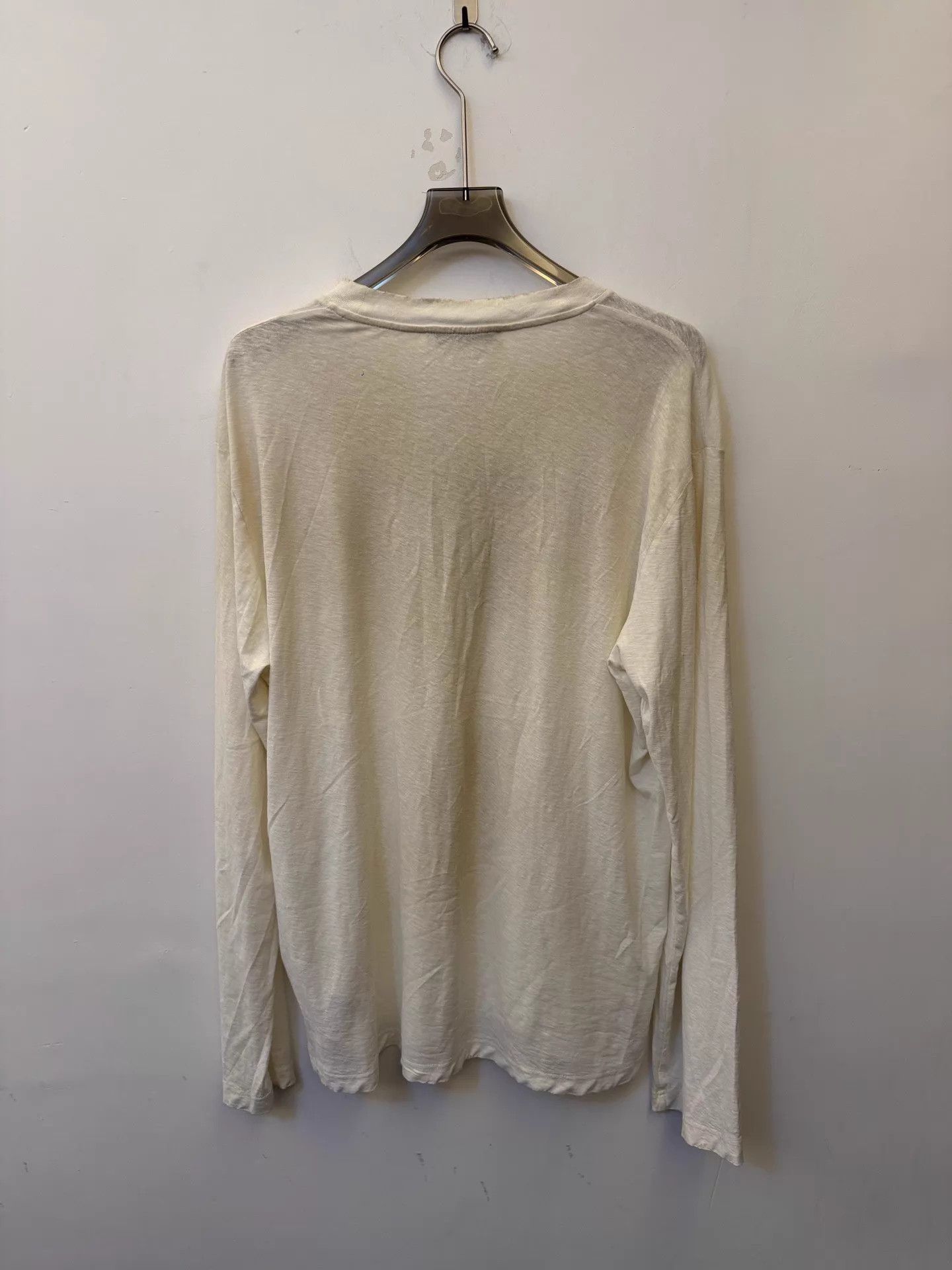 Acne Studios Acne 1996 Logo Distressed LS Tee White XL Size US XL / EU 56 / 4 - 3 Thumbnail