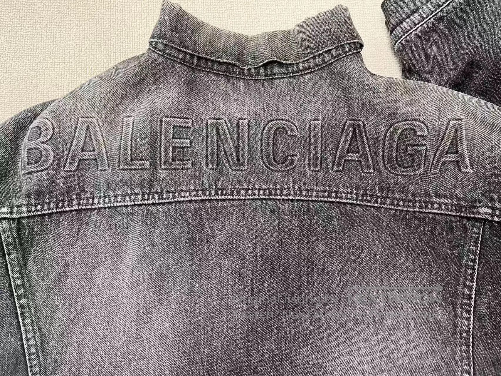 Balenciaga Balenciaga Logo Letter Denim Jacket. Size US XXS / EU 40 - 3 Thumbnail