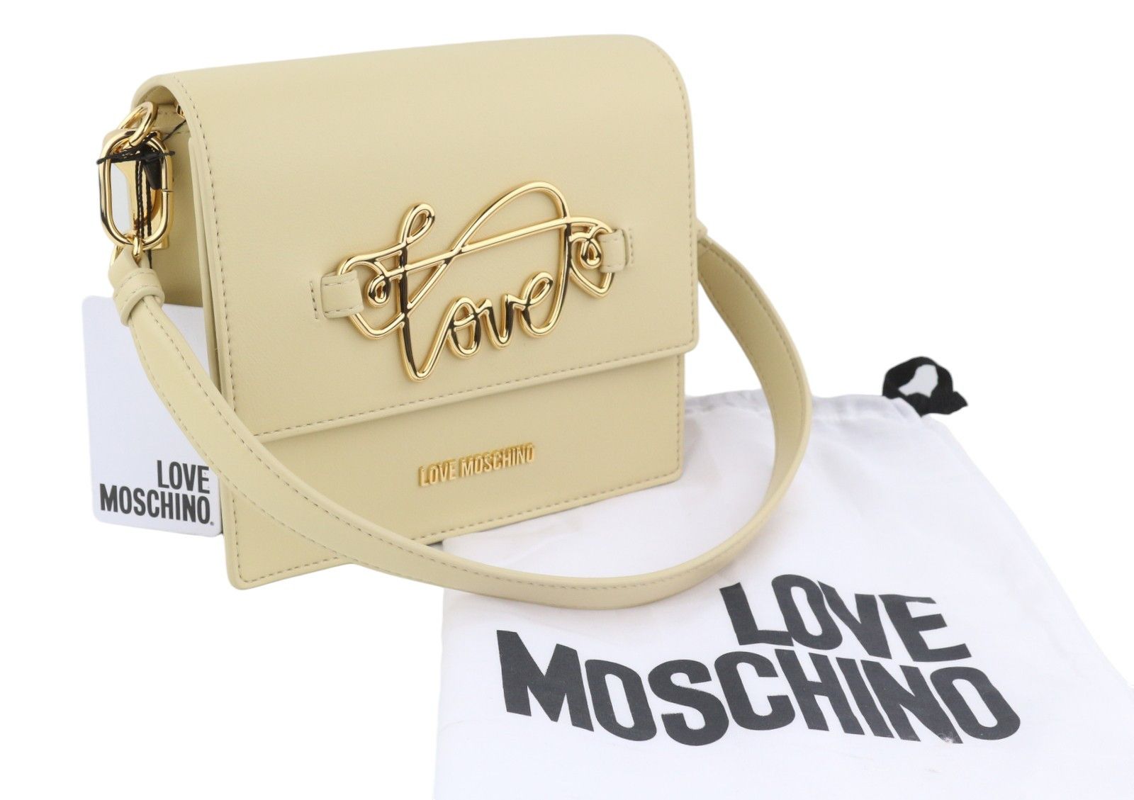 Love Moschino BORSA PU SOUL OS Beige Logo Crossbody 87745 Size ONE SIZE - 1 Thumbnail