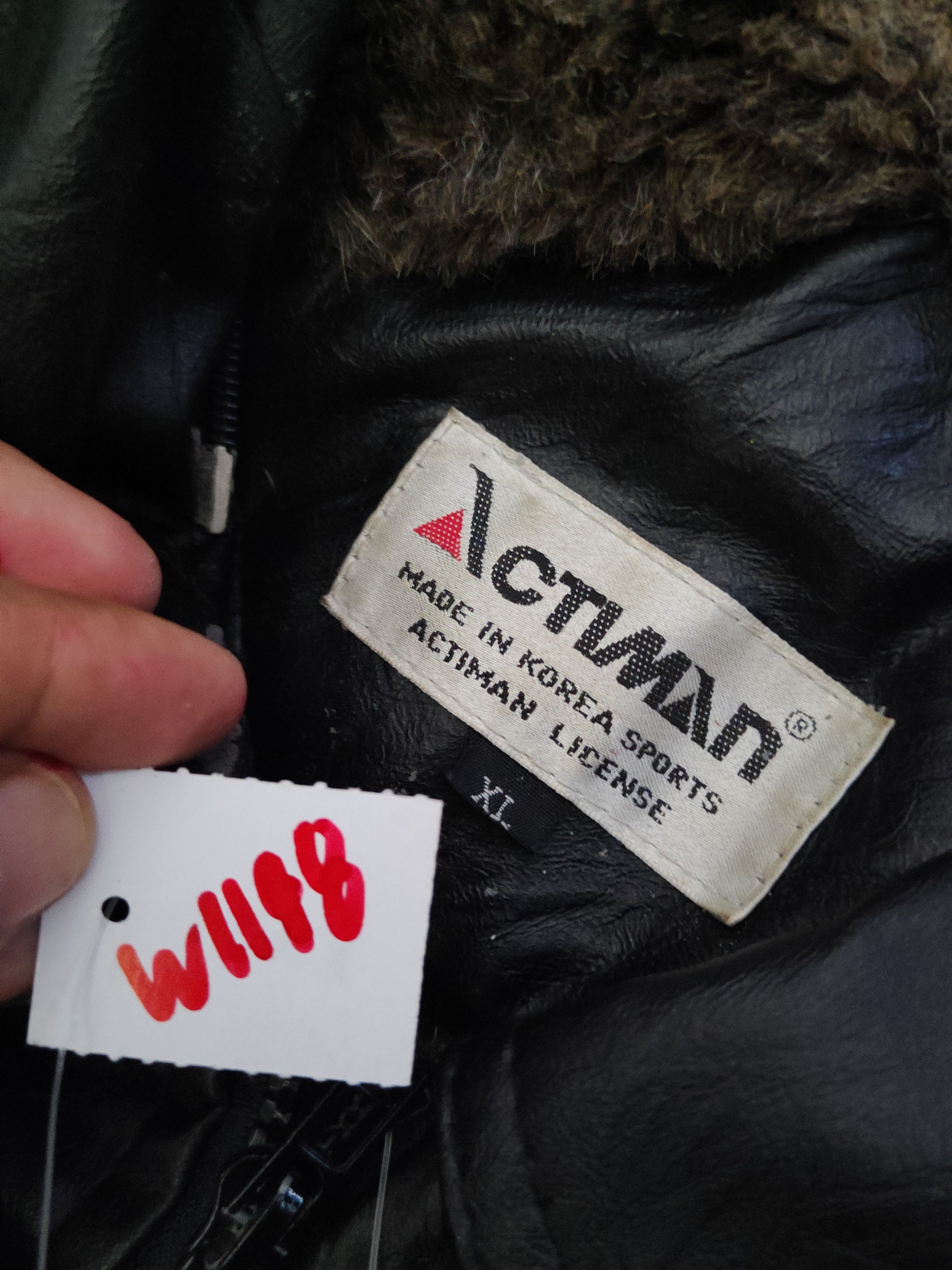 Genuine Leather Actiman Black vintage Leather Jackets #W1118 Size US L / EU 52-54 / 3 - 14 Thumbnail