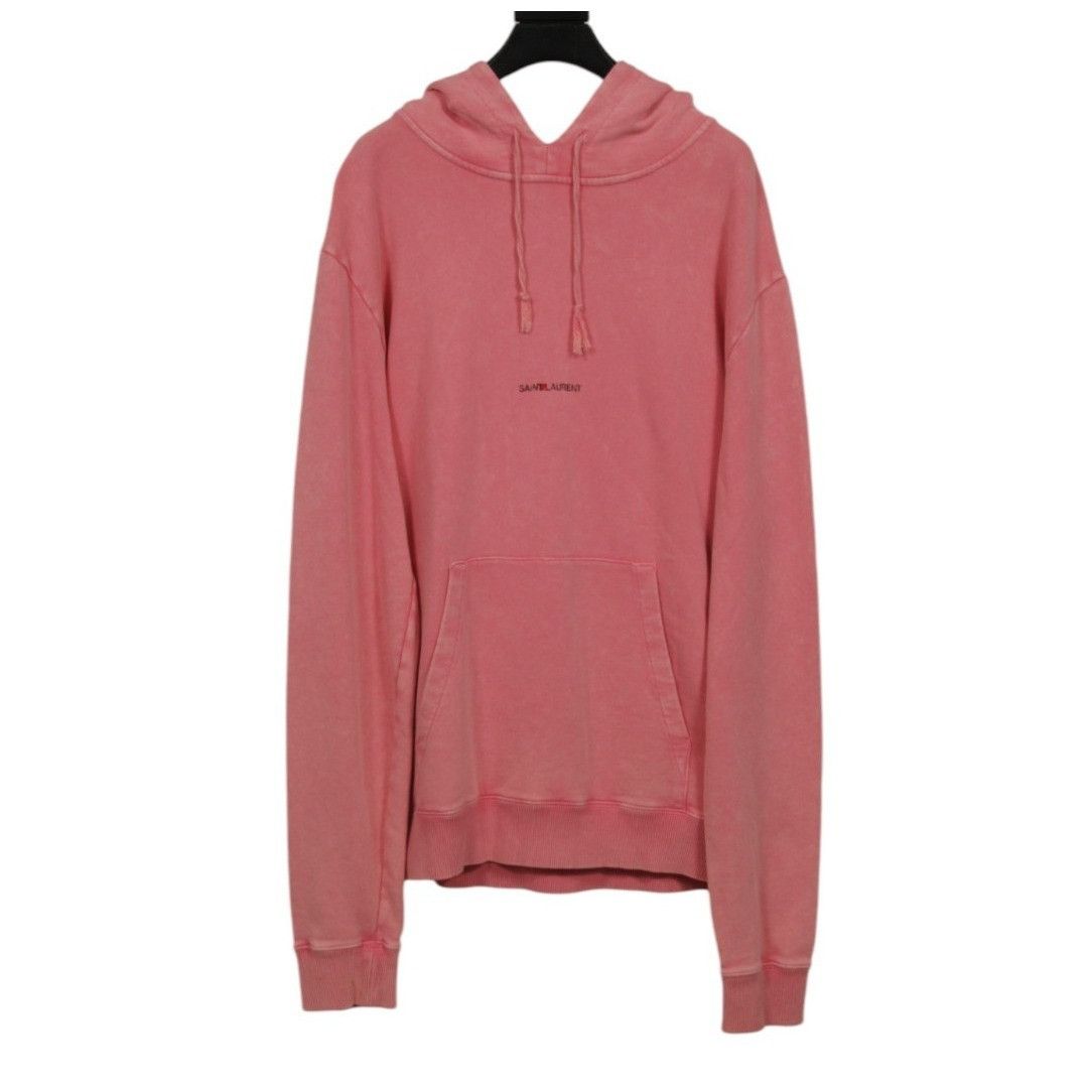 Saint Laurent Paris Logo Hoodie Rustic Pink Size US L / EU 52-54 / 3 - 1 Thumbnail