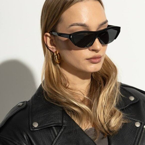 Saint Laurent Paris 🕶️ New Saint Laurent SL704 001 Sunglasses - Shiny Black Size ONE SIZE - 1 Thumbnail