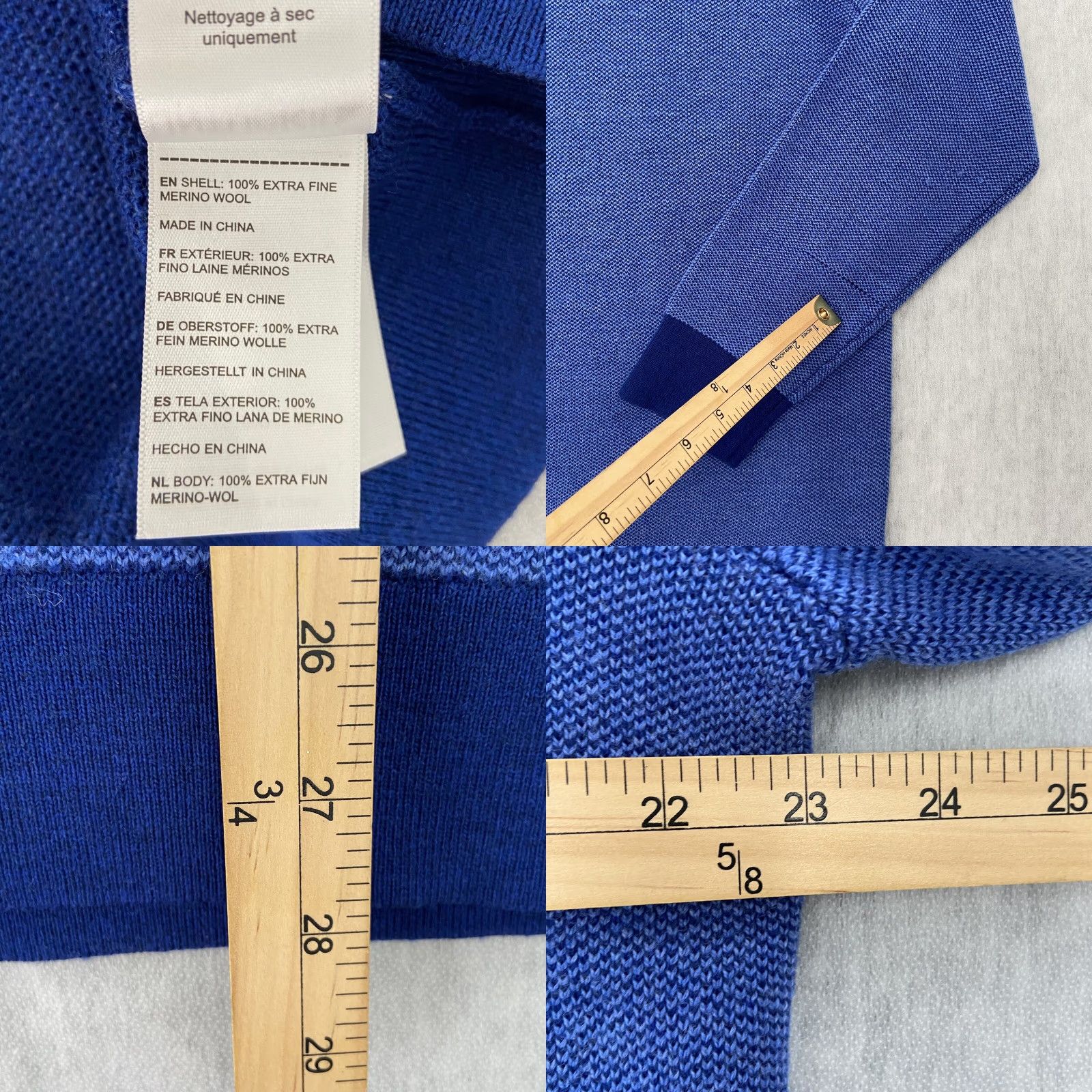 UNTUCKit UNTUCKit Sweat er Adult XL Blue Button Pullover Merino Wool Waffle Knit Mock Neck Sweater Mens XL Preowned Size US XL / EU 56 / 4 - 8 Thumbnail