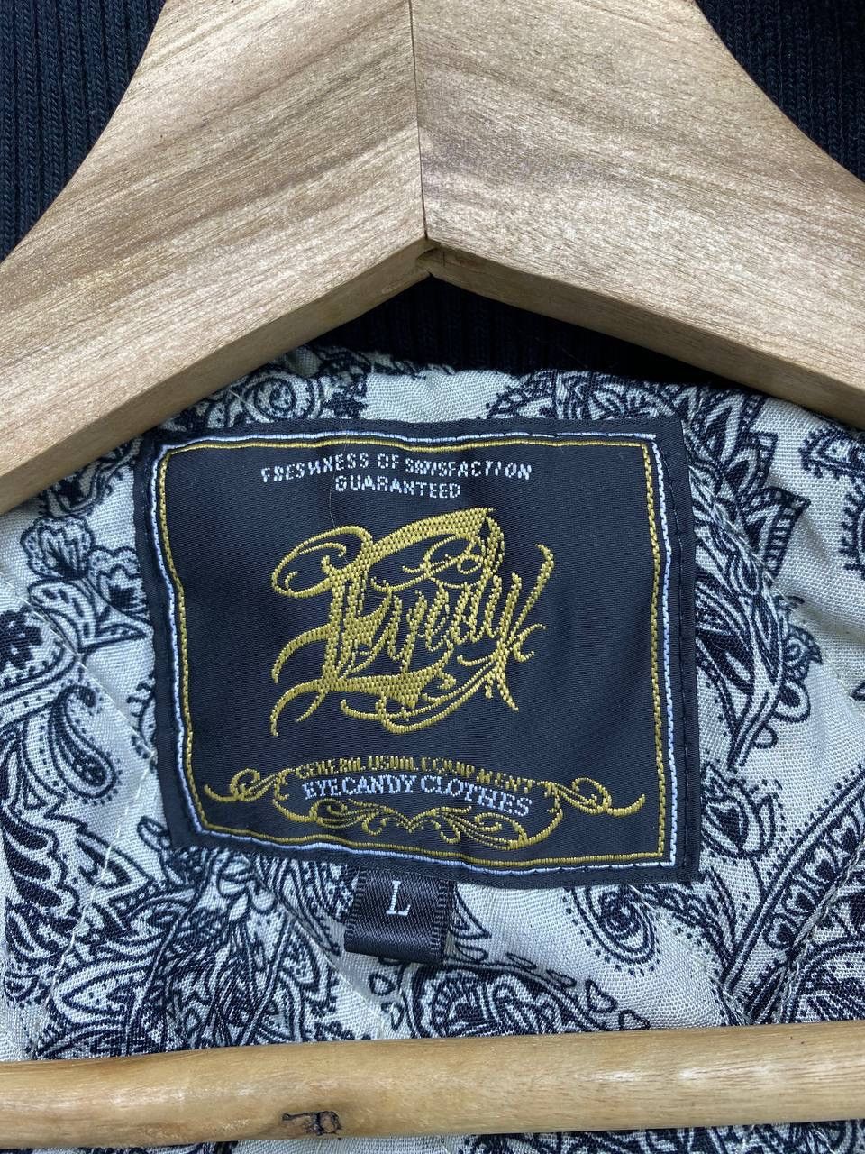 Japanese Brand Vintage Eyecandy Paisley Inspired Wacko Maria Varsity Jacket Size US L / EU 52-54 / 3 - 8 Thumbnail