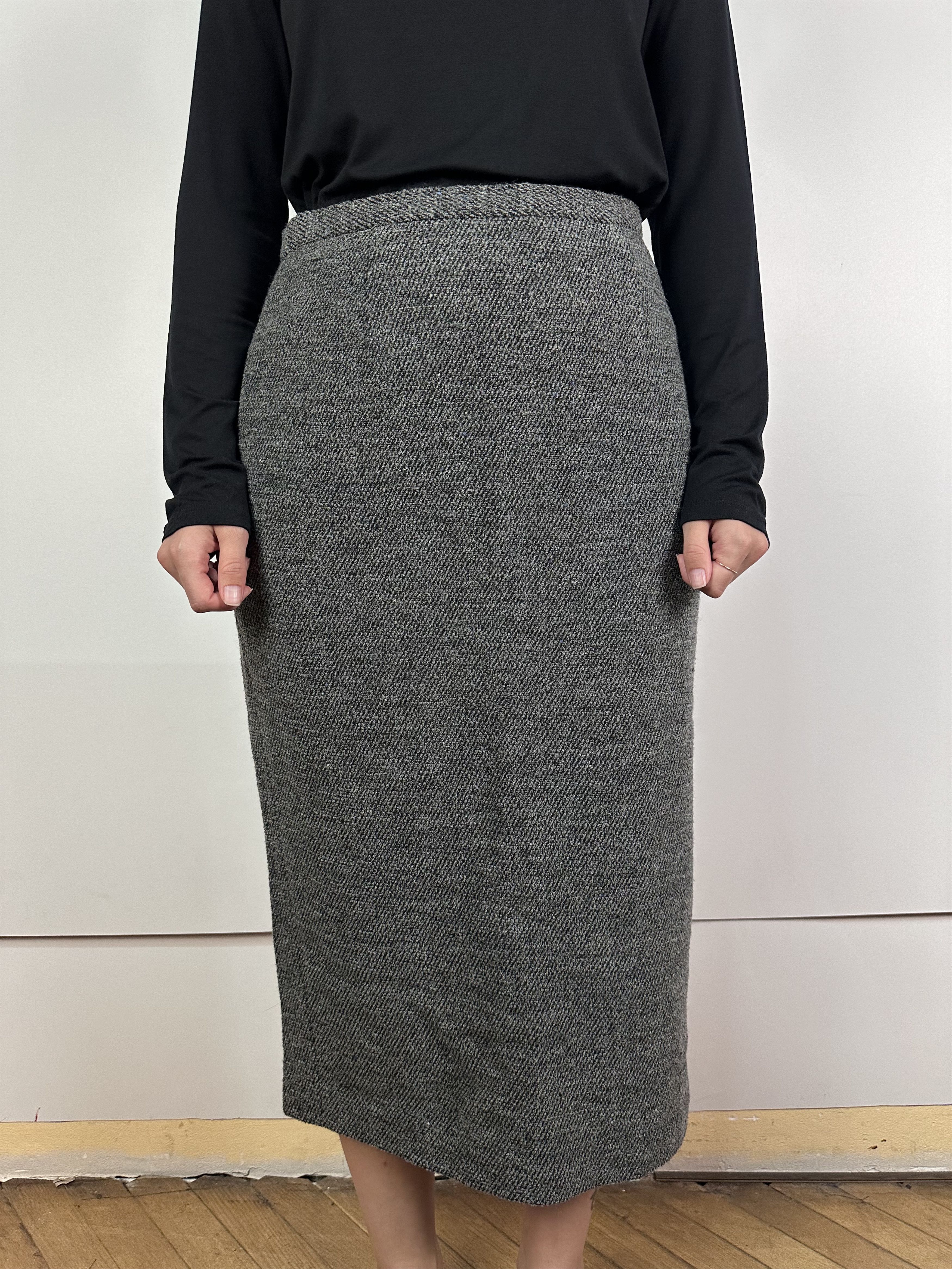 Dolce & Gabbana × Vintage Dolce & Gabbana Women Gray Wool Skirt 44 Size 30" / US 8 / IT 44 - 1 Thumbnail