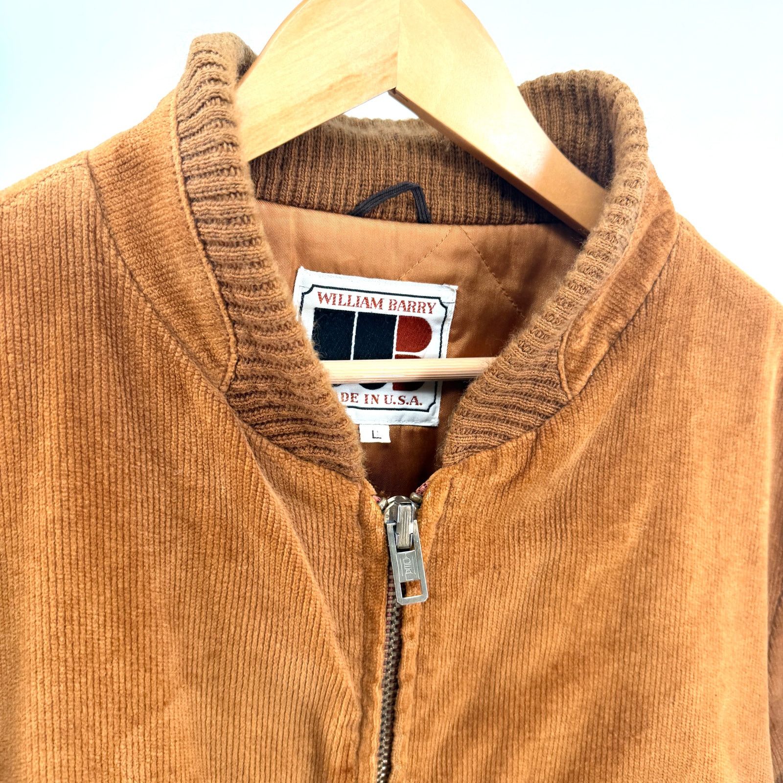 Vintage Vintage 70s William Barry Brown Corduroy Bomber Jacket Size US L / EU 52-54 / 3 - 2 Thumbnail