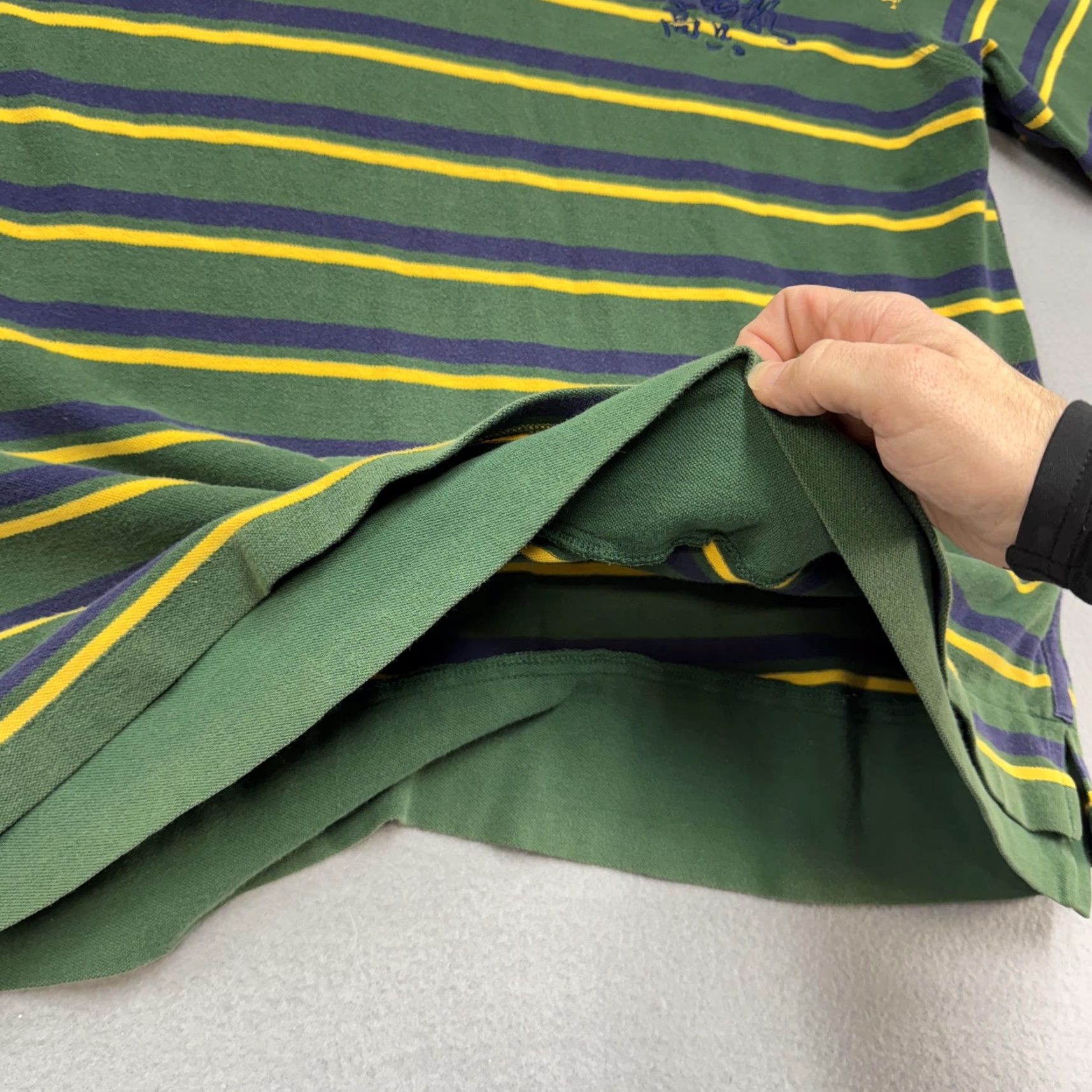 Vintage VINTAGE Marithe Francois Girbaud Polo Shirt Mens 2XL Green Yellow Stripe Graphic Shirt Mens 2XL Green Yellow Stripe Graphic Size US XXL / EU 58 / 5 - 6 Thumbnail