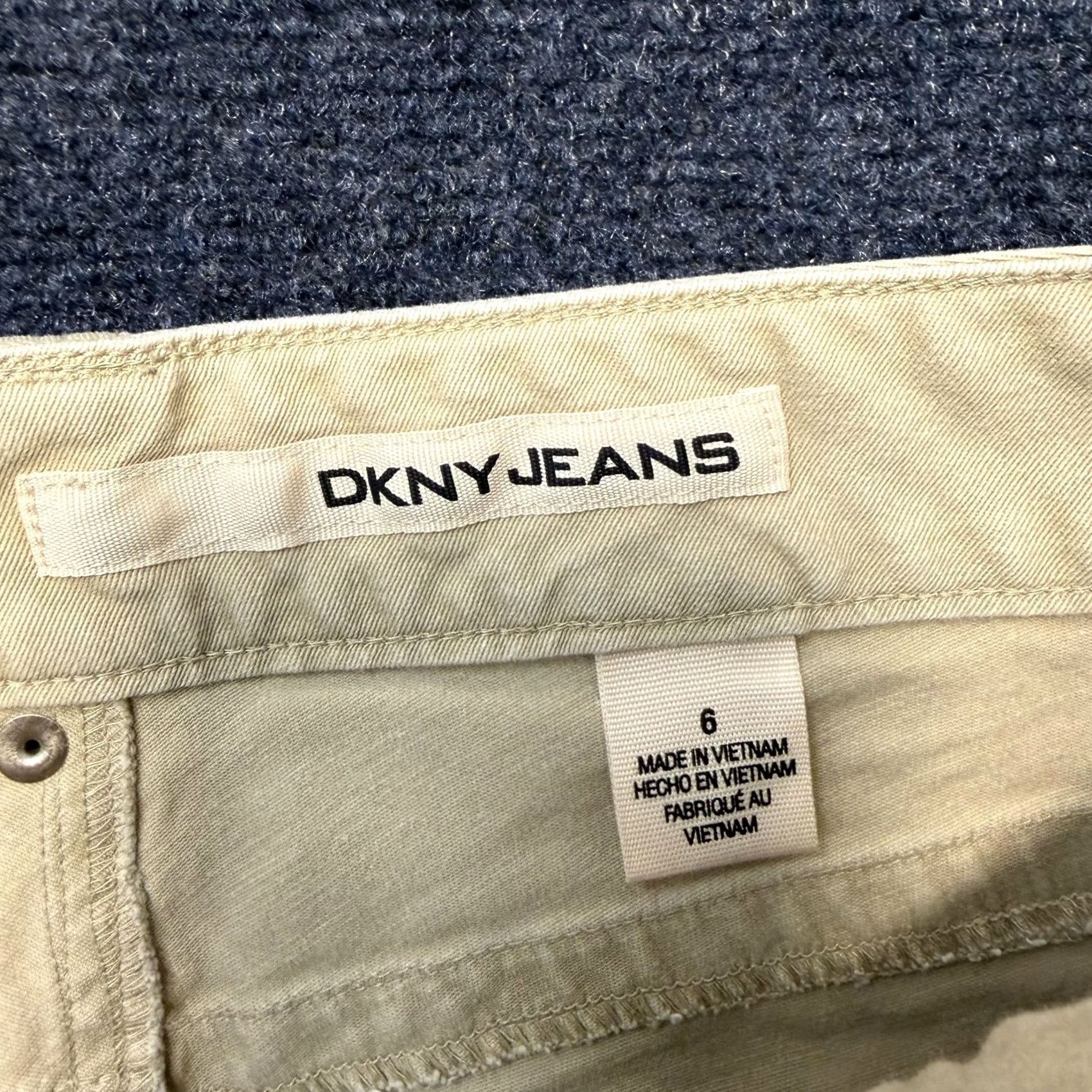 DKNY DKNY Jeans Cargo Capri Pants Womens 6 Beige Twill Stretch Pockets Casual Summer Size 28" / US 6 / IT 42 - 5 Thumbnail