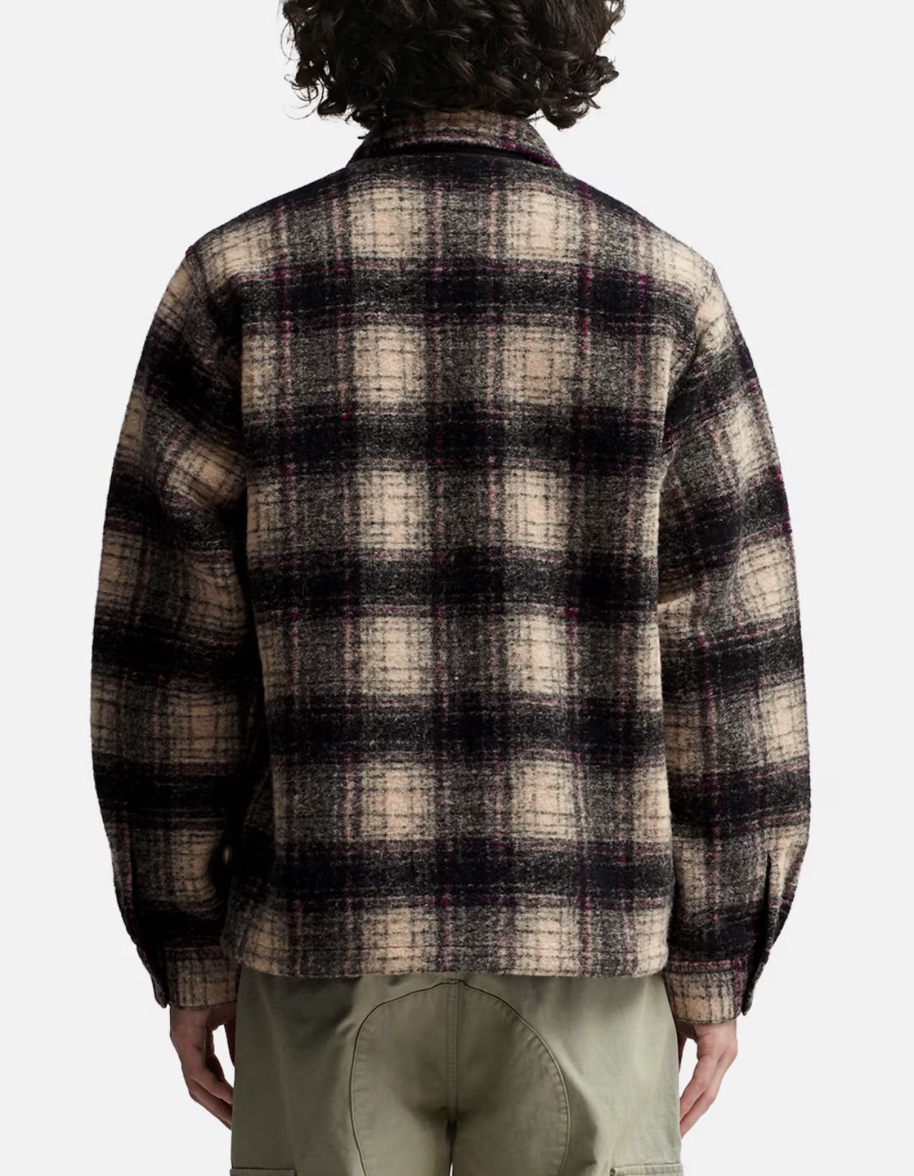 Stussy Stussy Wool Plaid Zip Shirt Jacket Lilac Size US L / EU 52-54 / 3 - 18 Thumbnail