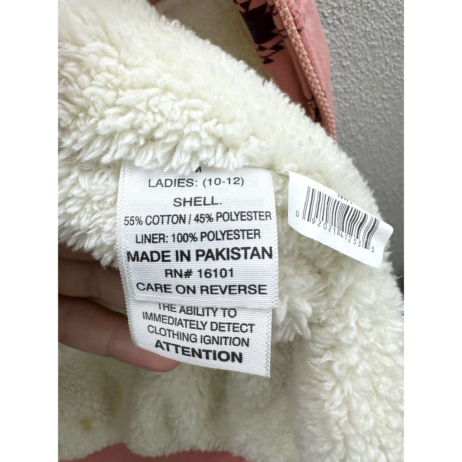 Pinko C.E. Schmidt Womens Jacket Size Medium Pink Horse Zip Up Hooded Sherpa Lined Size M / US 6-8 / IT 42-44 - 5 Thumbnail