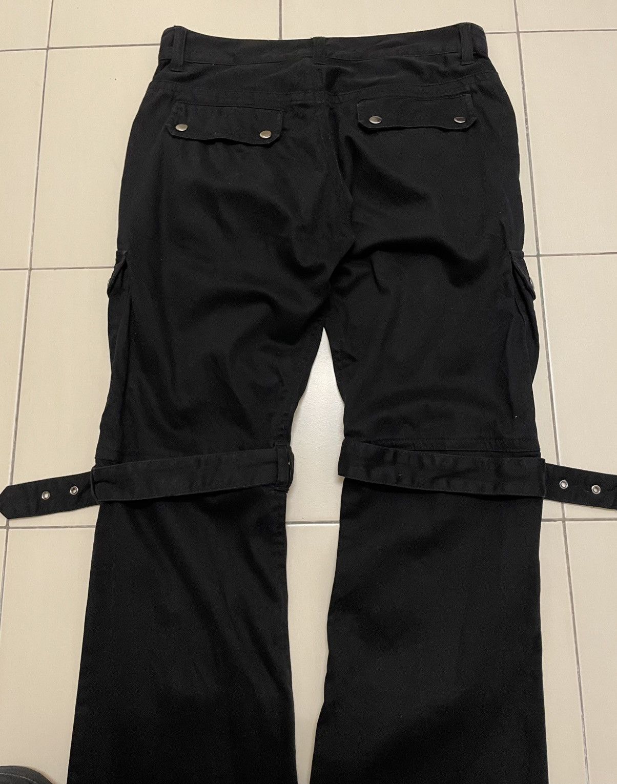 Japanese Brand Semantic Design Cargo Strap Bondage Flare Pants Size US 32 / EU 48 - 9 Thumbnail