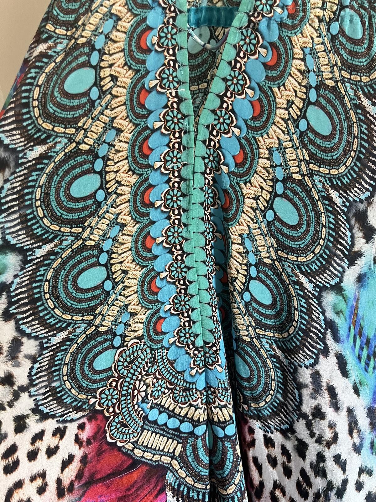 Other La Moda True Colors Animal Print Maxi Dress - High-Low Hem Size M / US 6-8 / IT 42-44 - 6 Thumbnail