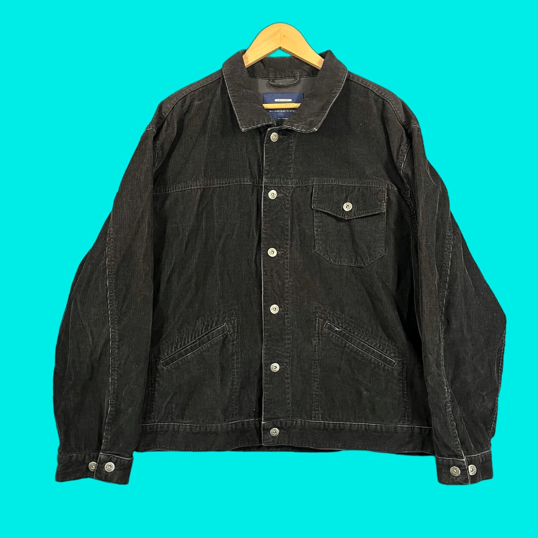 Vintage VINTAGE Canyon River Blues 90s Thick Corduroy Trucker Jacket Mens 2XL Black Size US XXL / EU 58 / 5 - 1 Thumbnail