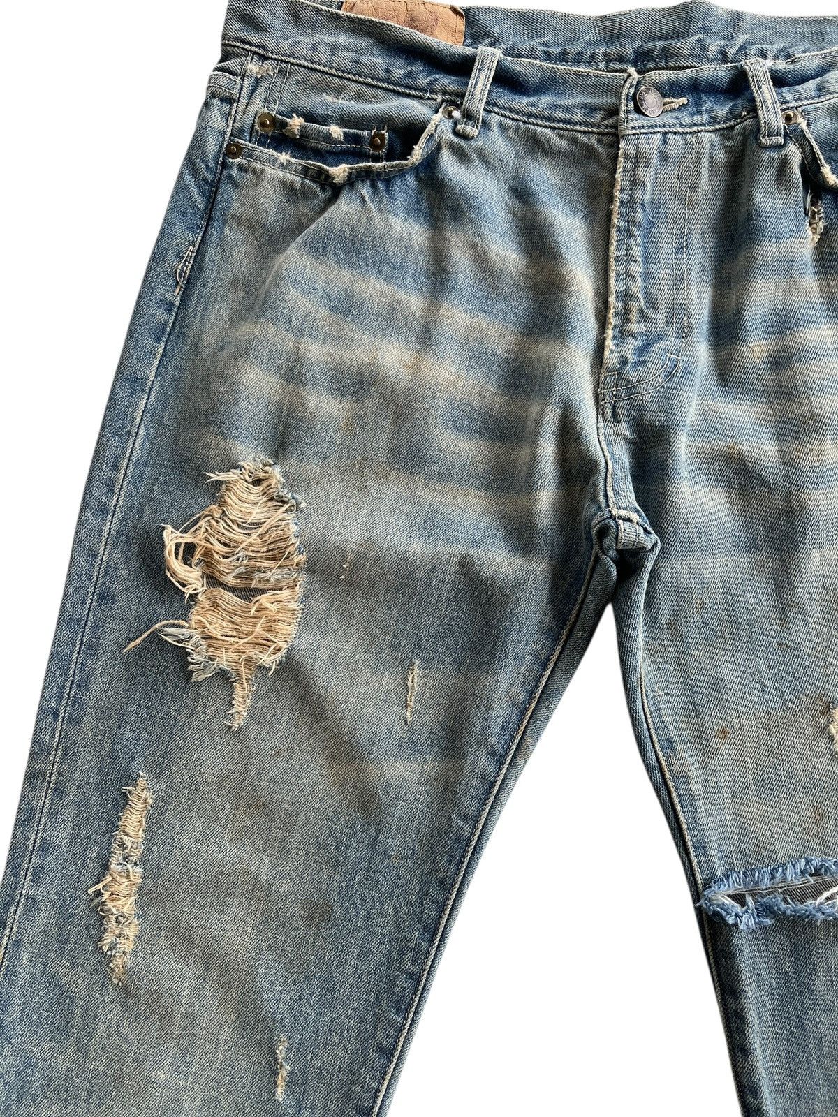 Japanese Brand Vintage Retro Girl Dirty Distressed Denim Jeans Streetwear Size 34" / US 12 / IT 48 - 6 Thumbnail