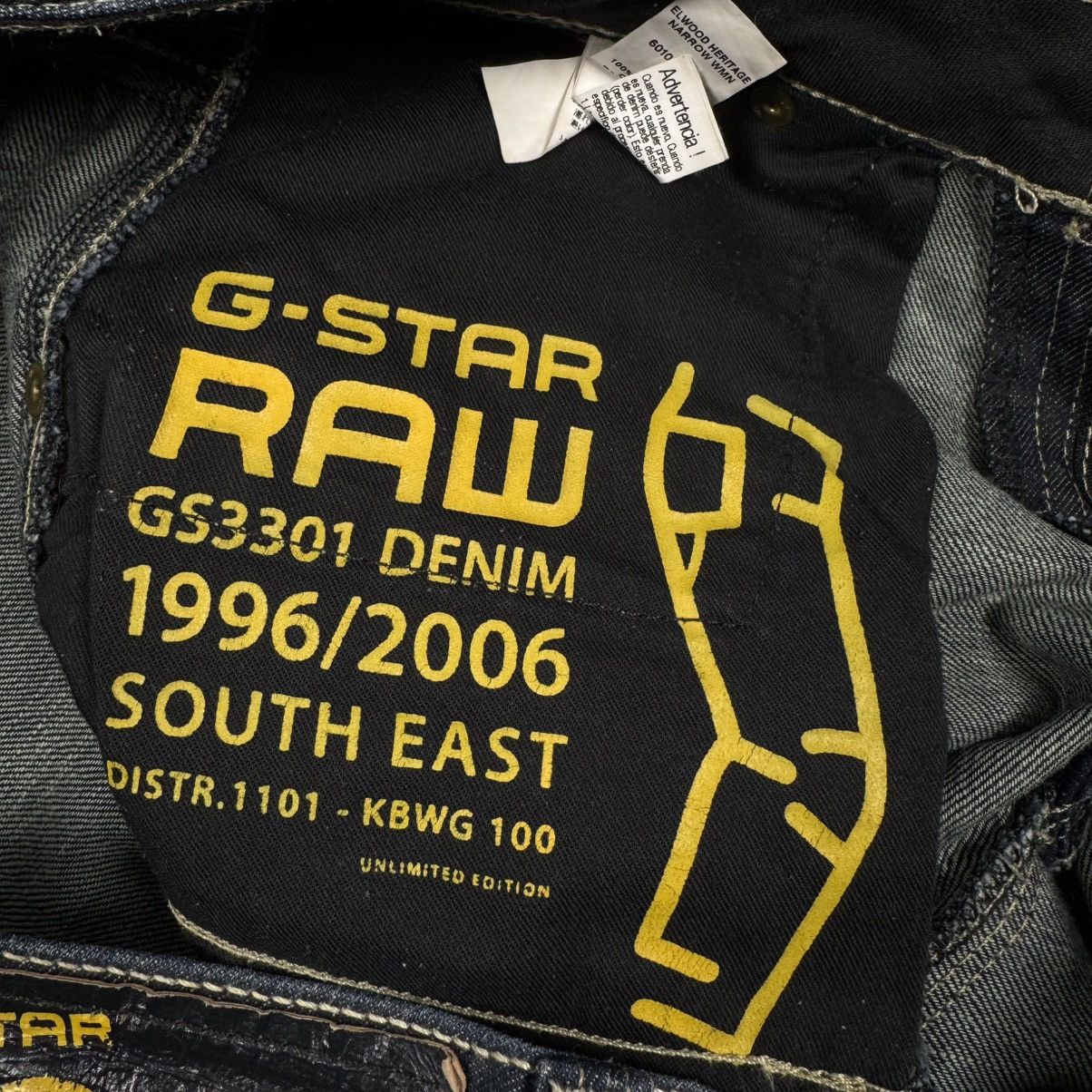 G-Star Crazy G Star Raw GS3301 Double Knee Tapered Denim Jeans Size US 30 / EU 46 - 11 Thumbnail