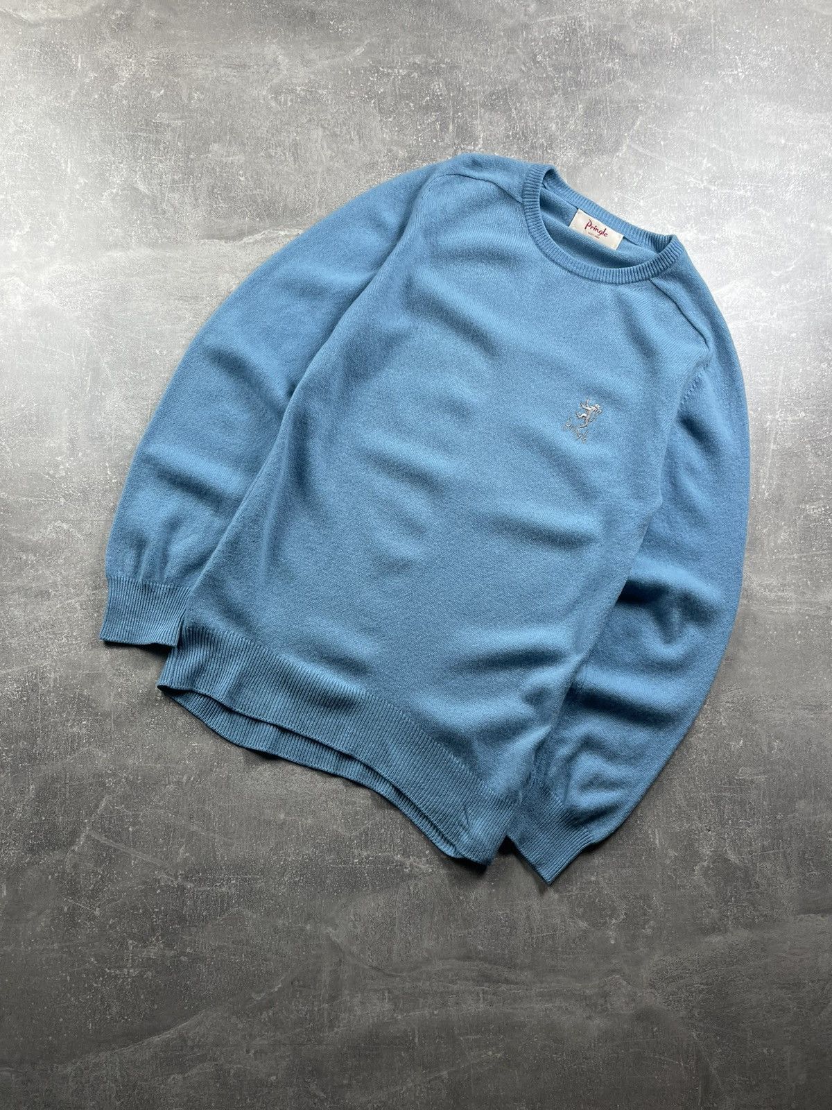 Pringle Of Scotland Pringle of Scotland Pure New Wool Crewneck Sweater Blue Size US M / EU 48-50 / 2 - 1 Thumbnail