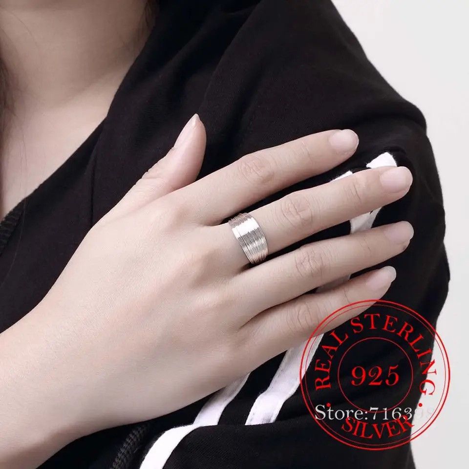 Jewelry × Vintage 100% 925 Sterling Silver Open Ring Size ONE SIZE - 5 Thumbnail