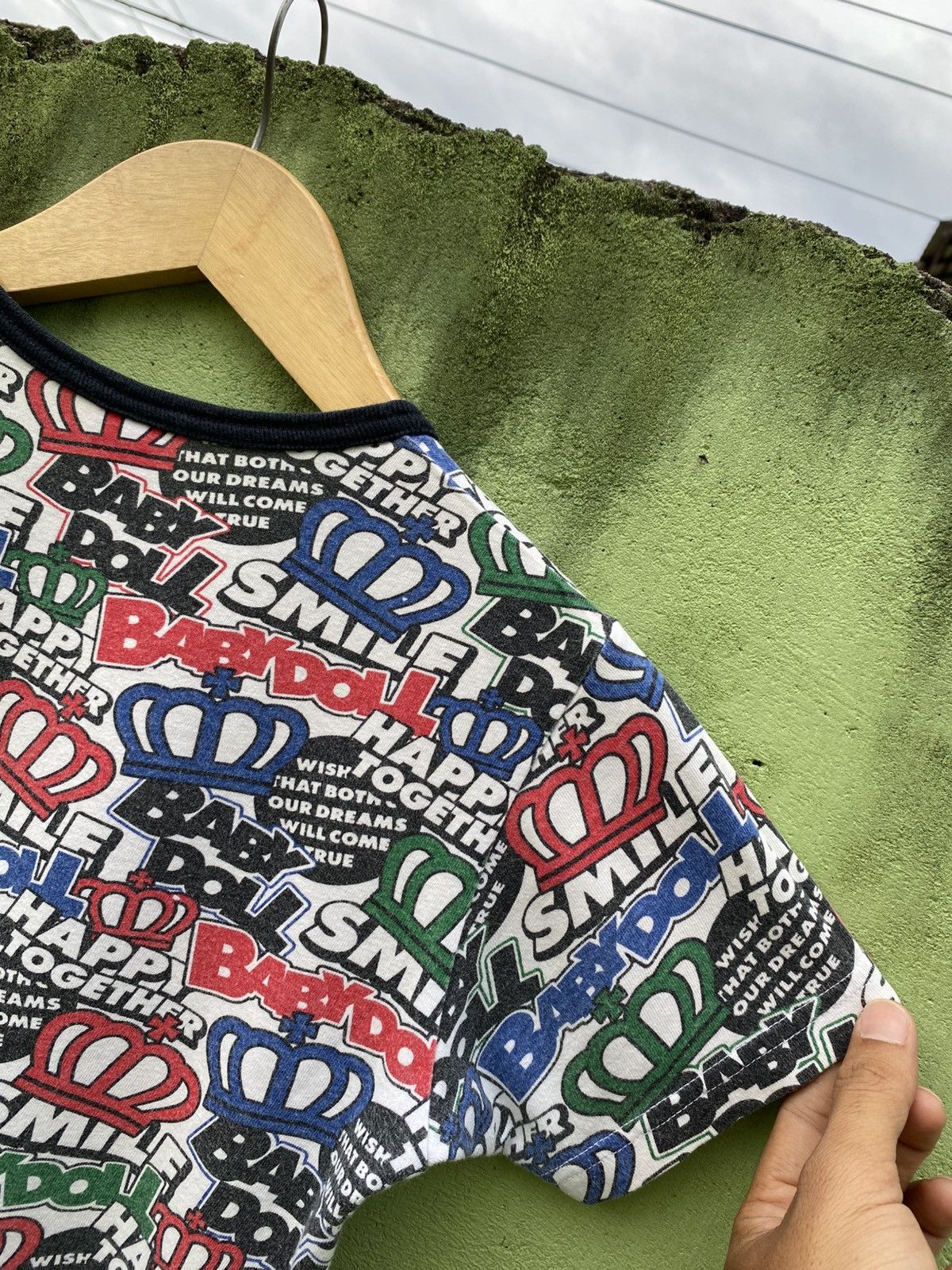 Japanese Brand Baby Doll Graphic Crown Multicolor All Over Print Tee Japan Size S / US 4 / IT 40 - 12 Thumbnail