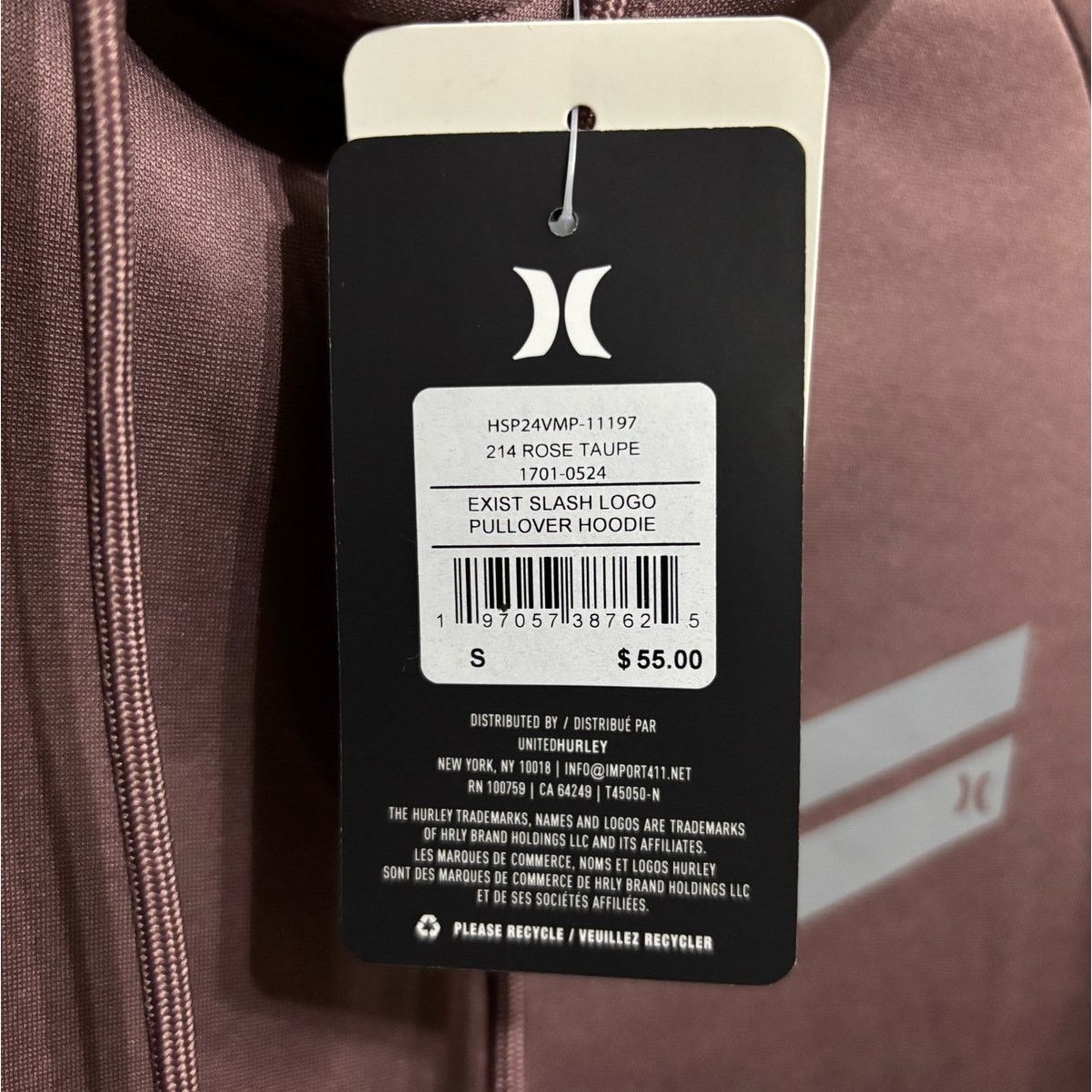 Other Hurley Exist Slash Logo Pullover Hoodie Rose Taupe Small Size US S / EU 44-46 / 1 - 3 Thumbnail