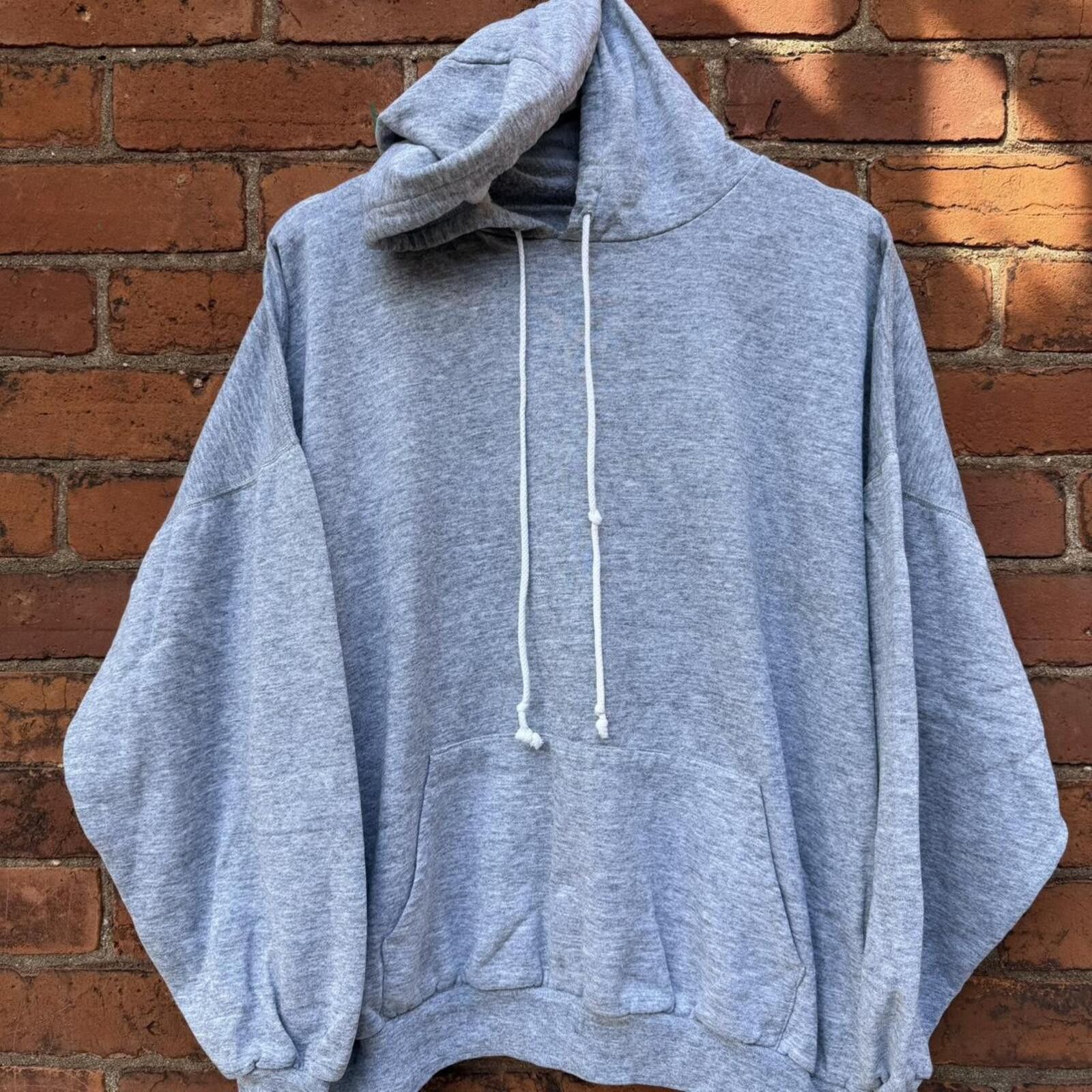 Other vintage light grey blank light hoodie 80s/90s boxy large Size US L / EU 52-54 / 3 - 3 Thumbnail