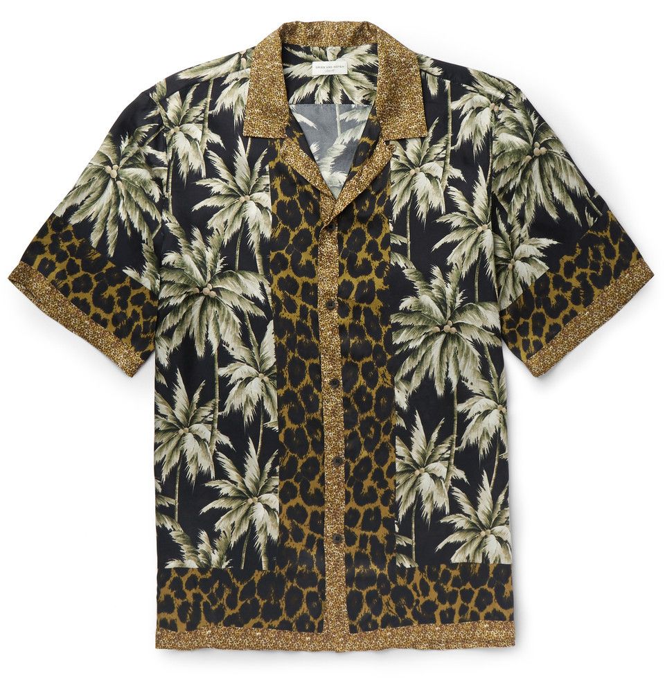Dries Van Noten Dries Van Noten Carlton-Bis Palm Leopard Print Shirt, 46 Size US S / EU 44-46 / 1 - 5 Thumbnail